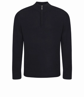 Wakhan Quarter Zip Regen Knit Sweater | BLACK material trend