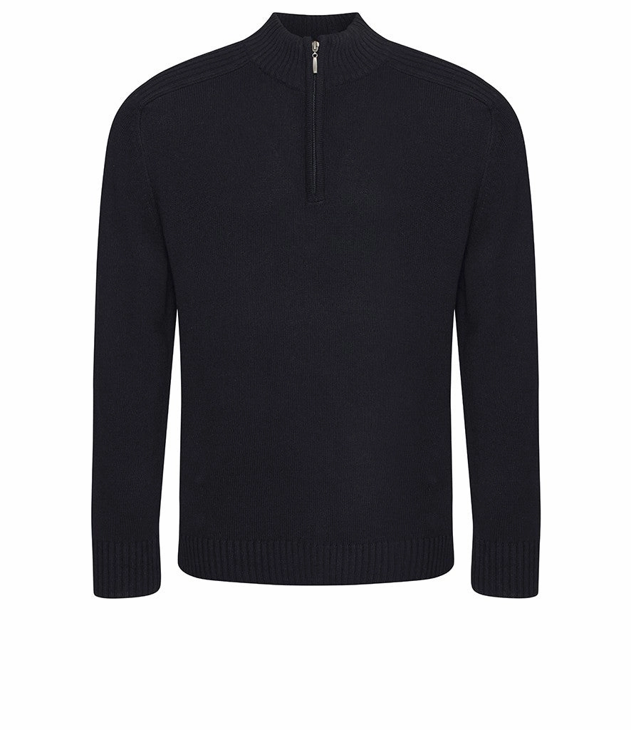 Wakhan Quarter Zip Regen Knit Sweater | BLACK material trend