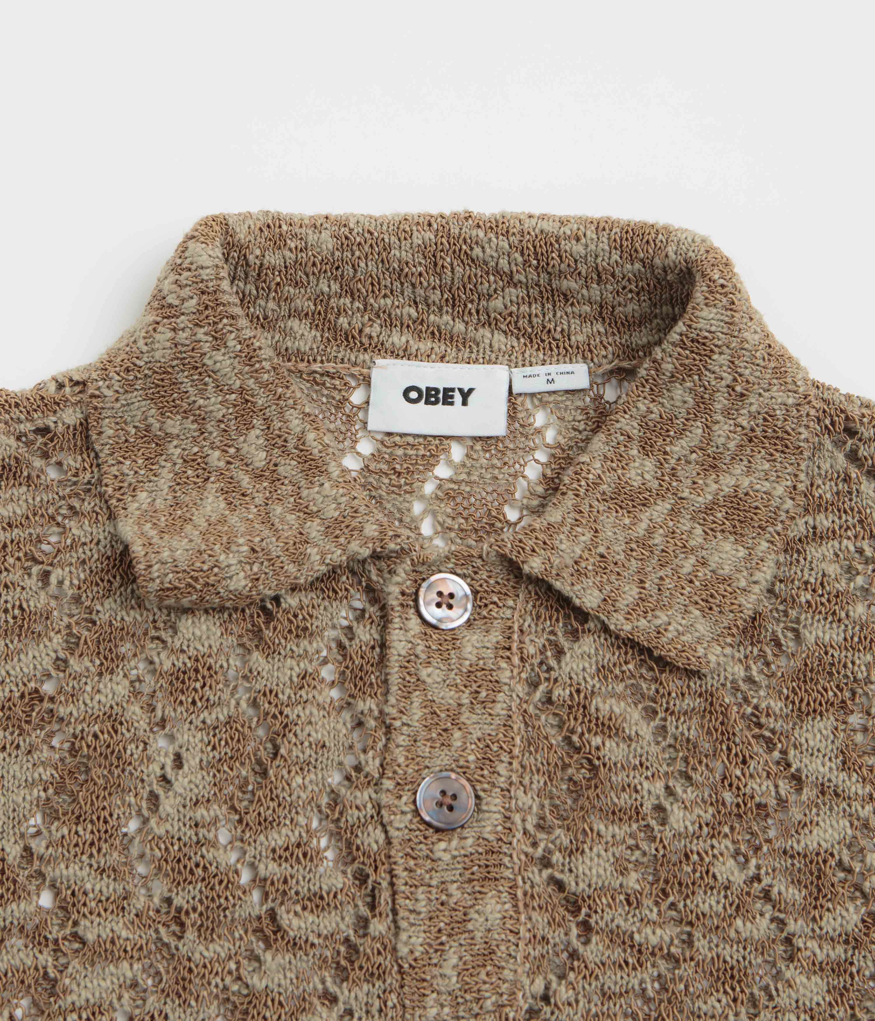 Obey Andre Polo Short Sleeve Sweatshirt - Toffee Brown Winter Ready Outdoor Essential