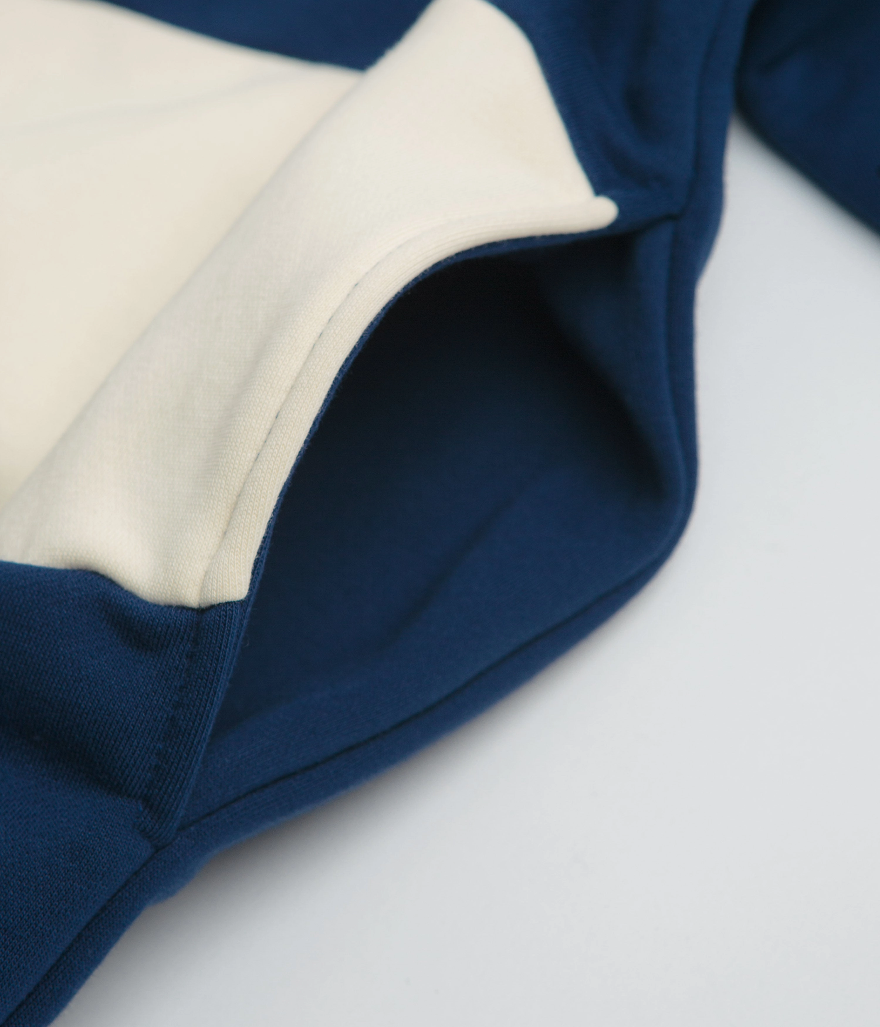 Zip Closure wedding guest wear Helas Forma Quarter Zip Sweatshirt - Navy / Beige