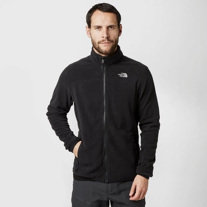 Durable Gear The North Face Men's 100 Glacier Full Zip Fleece | BLACK
