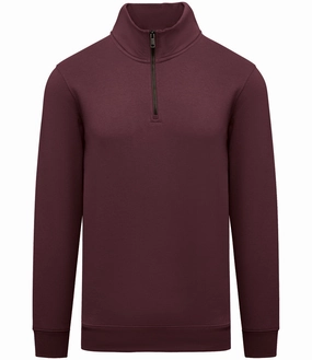 sock accents Quarter Zip Sweatshirt | DARK CHERRY