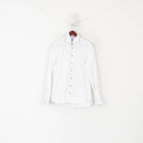 Luxurious Feel Country Charm Stenstroms Men 39 15.5 M Casual Shirt White Cotton Fit Sweden Plain Long Sleeve Top