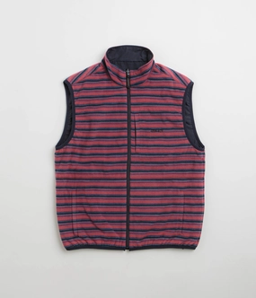 Eco Friendly Certified Desire Gramicci Thermal Fleece Reversible Vest - Berry Stripe