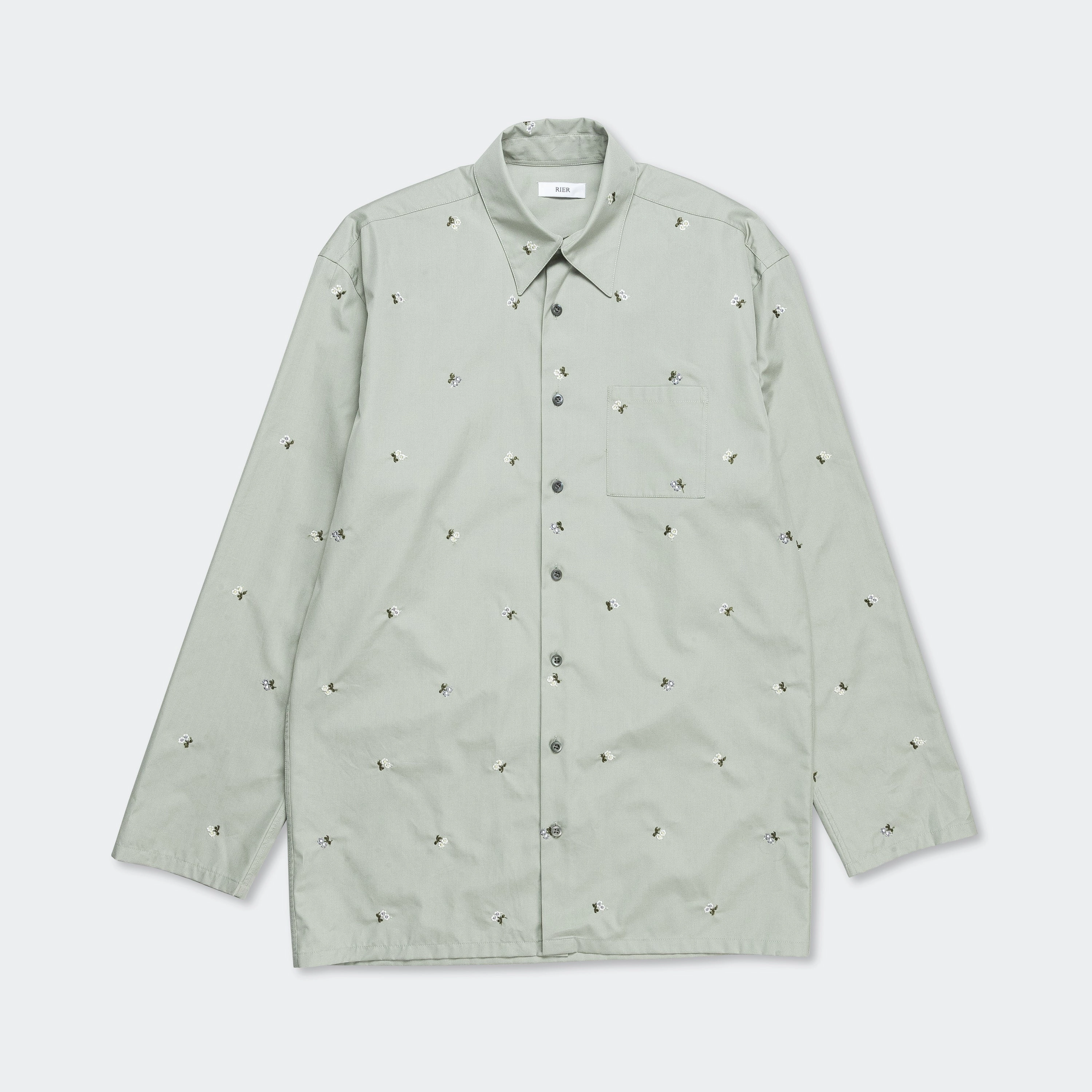 Anti Static Treatment Fall Foliage Popeline Shirt - Argile Flowers