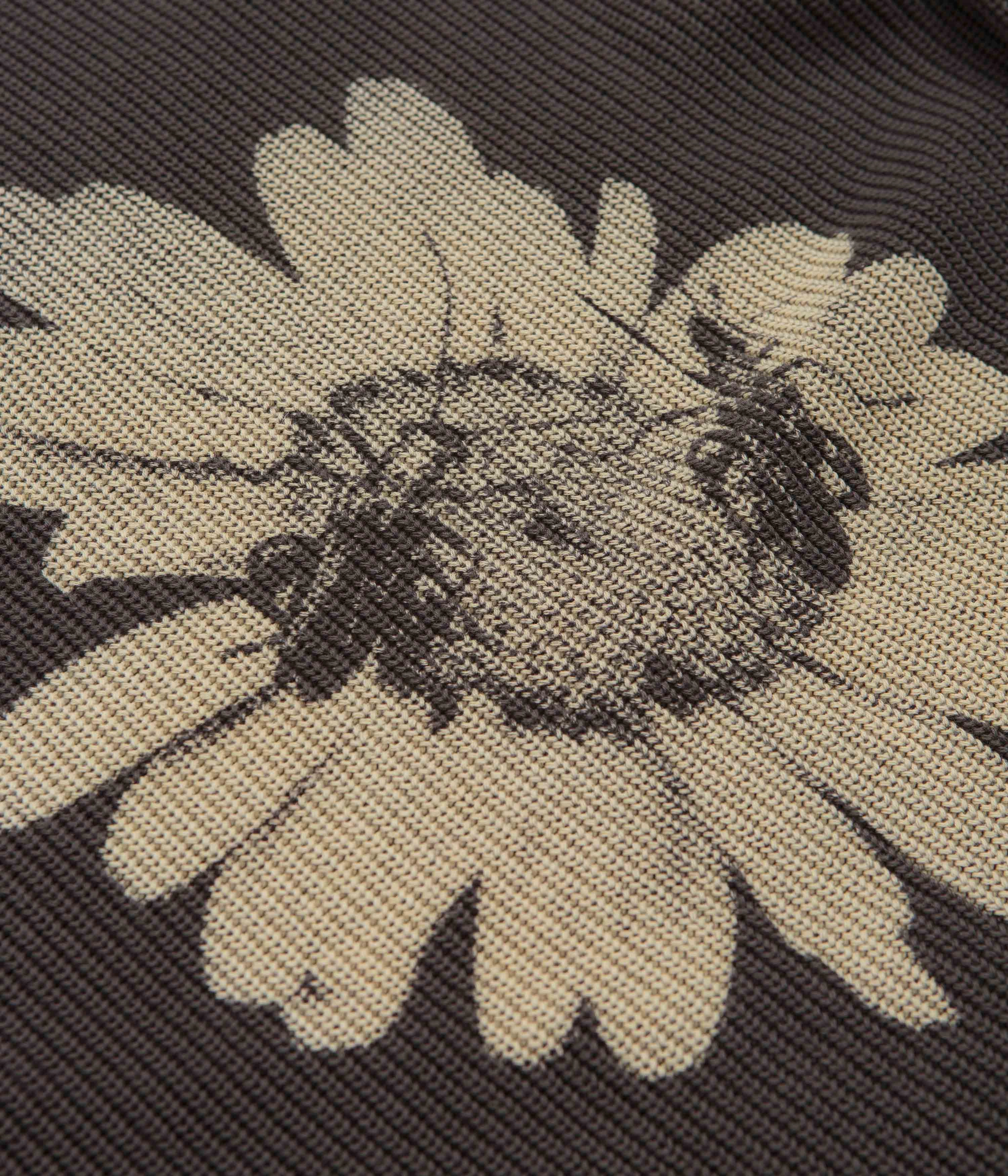 graffiti print Winter Essential Butter Goods Sunflower Knit Sweatshirt - Charcoal