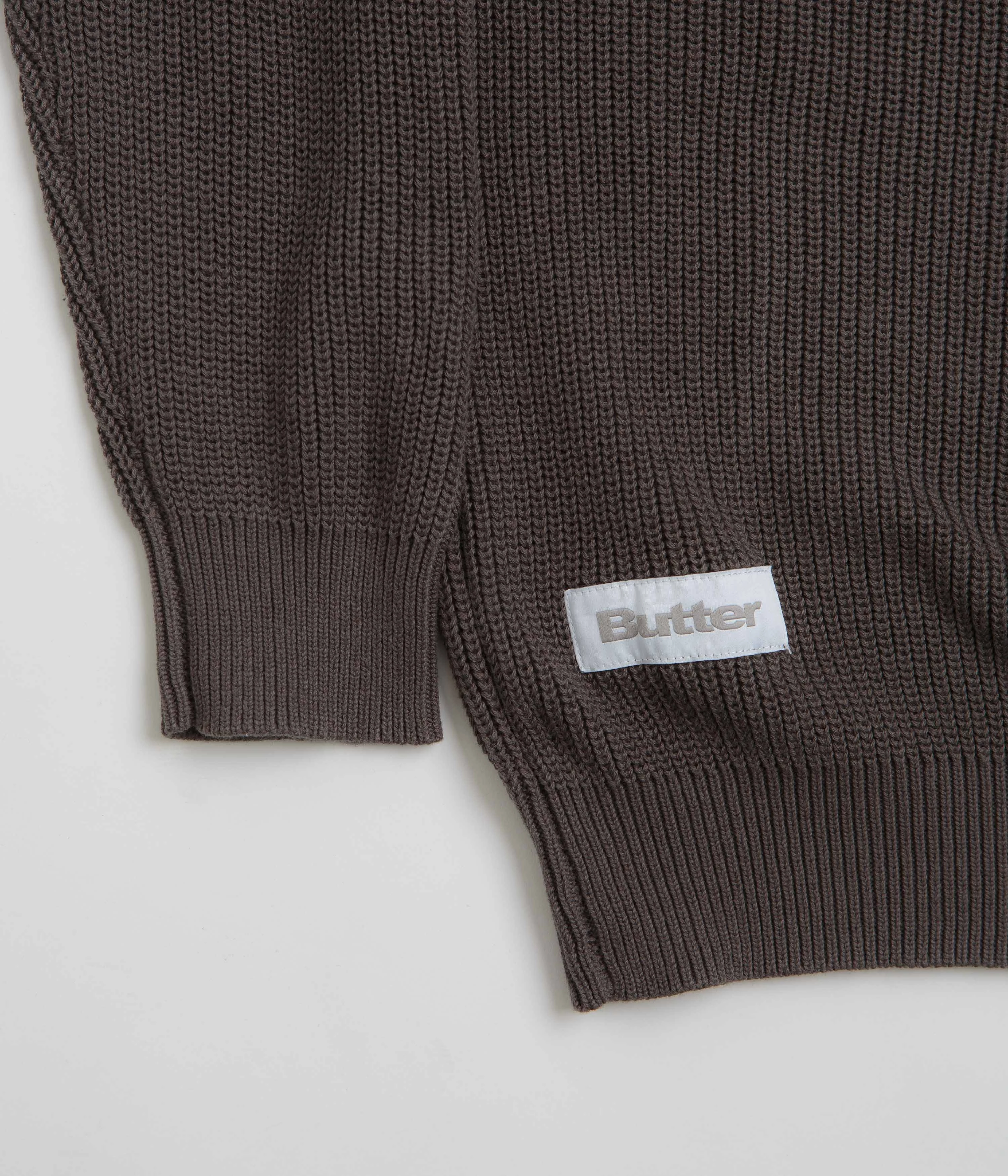 Butter Goods Sunflower Knit Sweatshirt - Charcoal All Season Logo Design