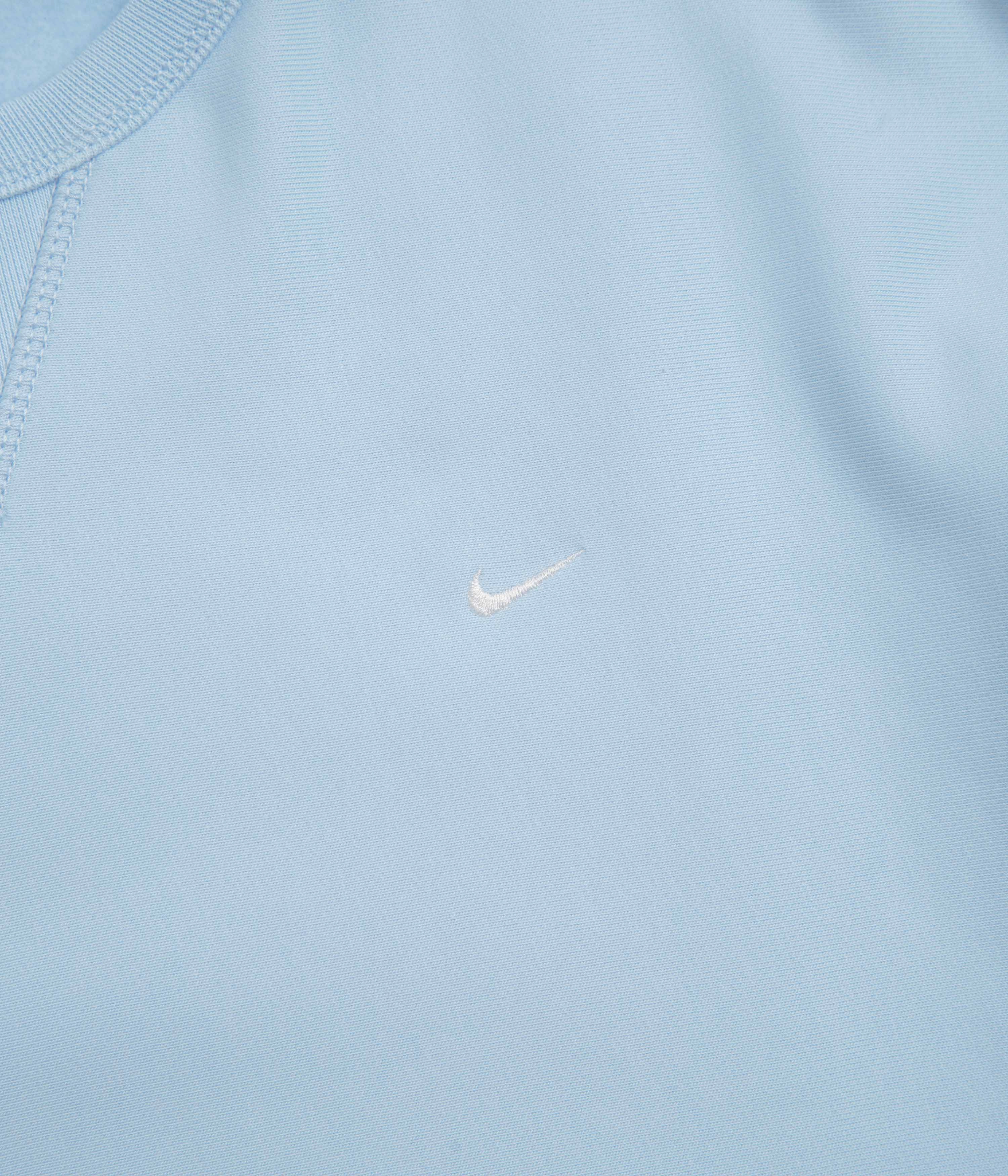 Nike Solo Swoosh Crewneck Sweatshirt - Celestine Blue / White Sporty Fashion