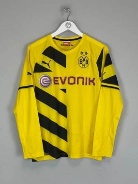 2014/15 DORTMUND L/S HOME SHIRT (S) PUMA Energy Gear Classic Crew Neck Design