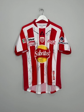 2008/09 NECAXA *SQUAD SIGNED* HOME SHIRT (M) VOIT Light Diffusion Knit