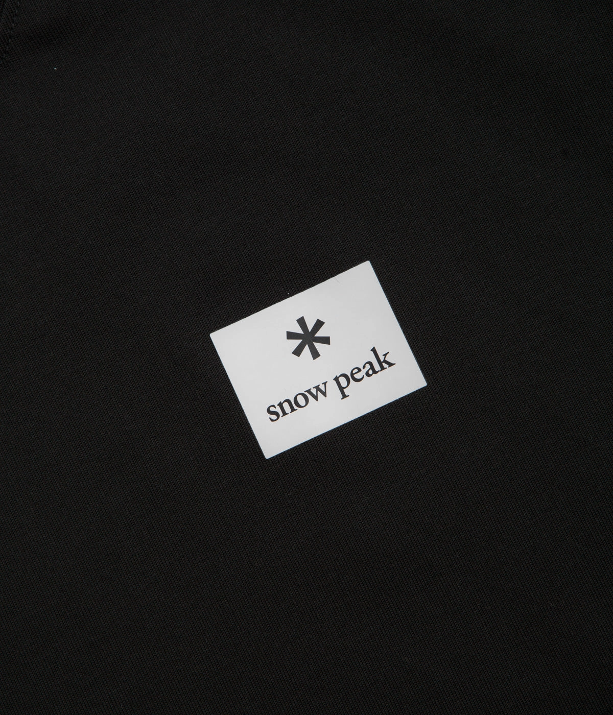 Natural Fiber Blend Snow Peak NSD Square Logo T-Shirt - Black