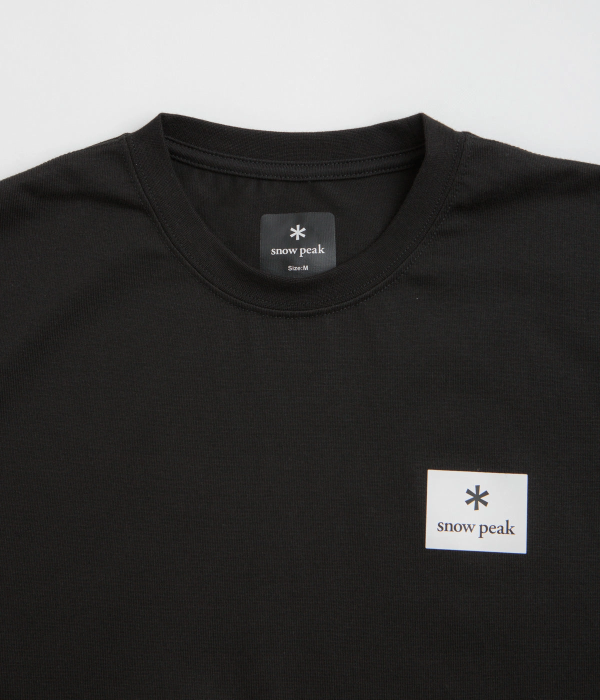 Lightweight Comfort Snow Peak NSD Square Logo T-Shirt - Black