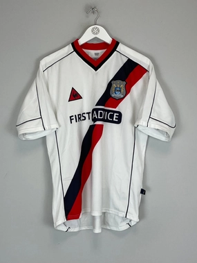 Anti Pilling Fabric Stretchable Ribbed Collar 2002/03 MANCHESTER CITY AWAY SHIRT (M) LE COQ