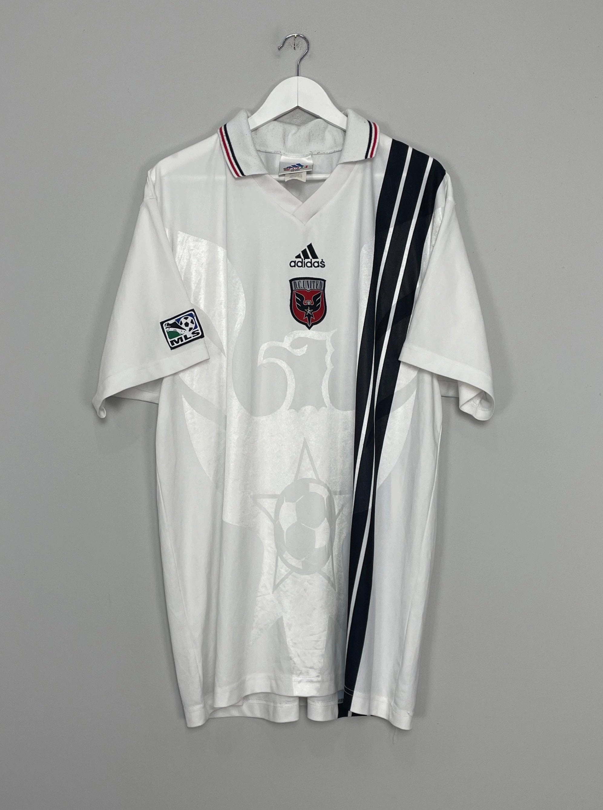 Flatlock stitching 1999/00 DC UNITED AWAY SHIRT (XL) ADIDAS