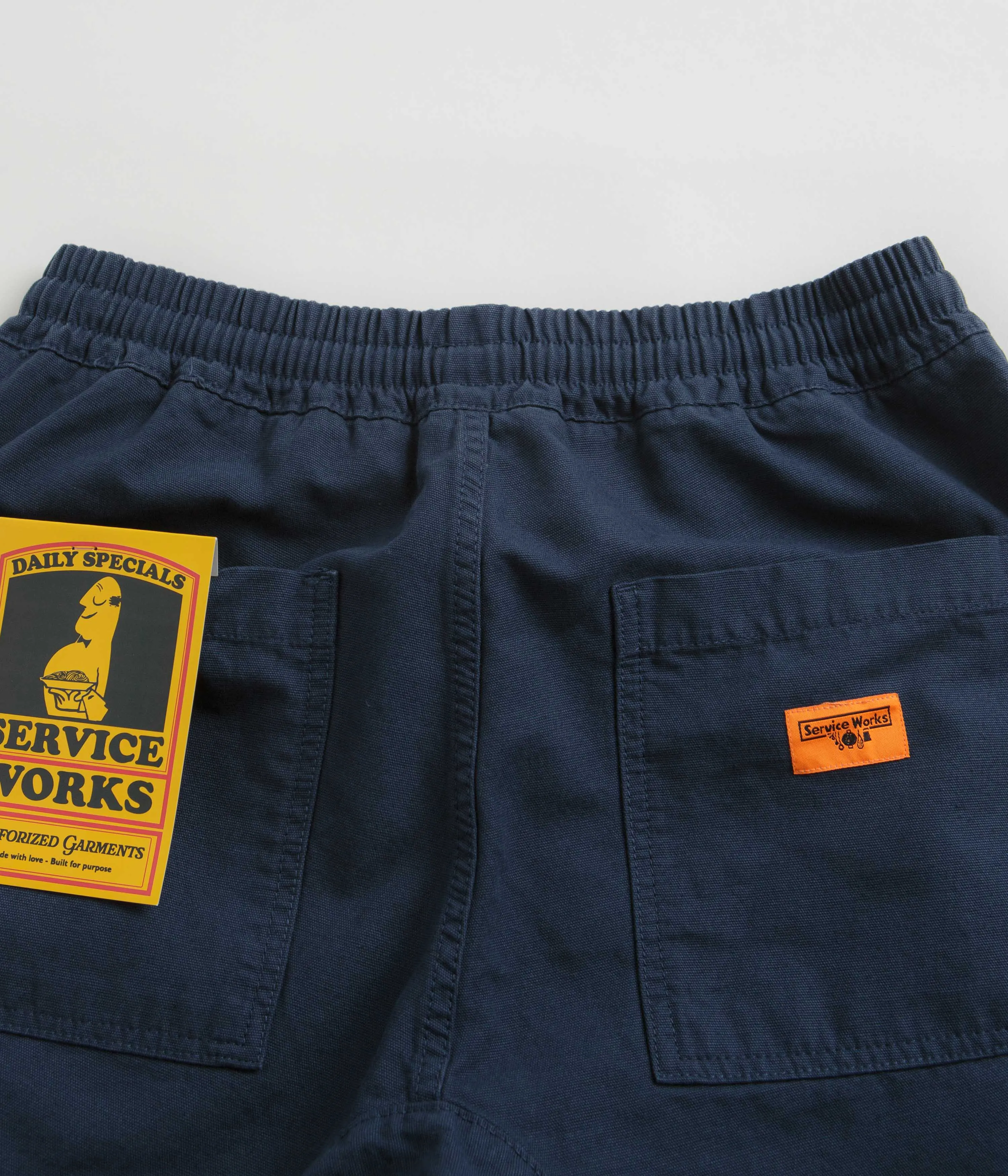 Office Wear Fitness Ready Service Works Classic Chef Shorts - Navy
