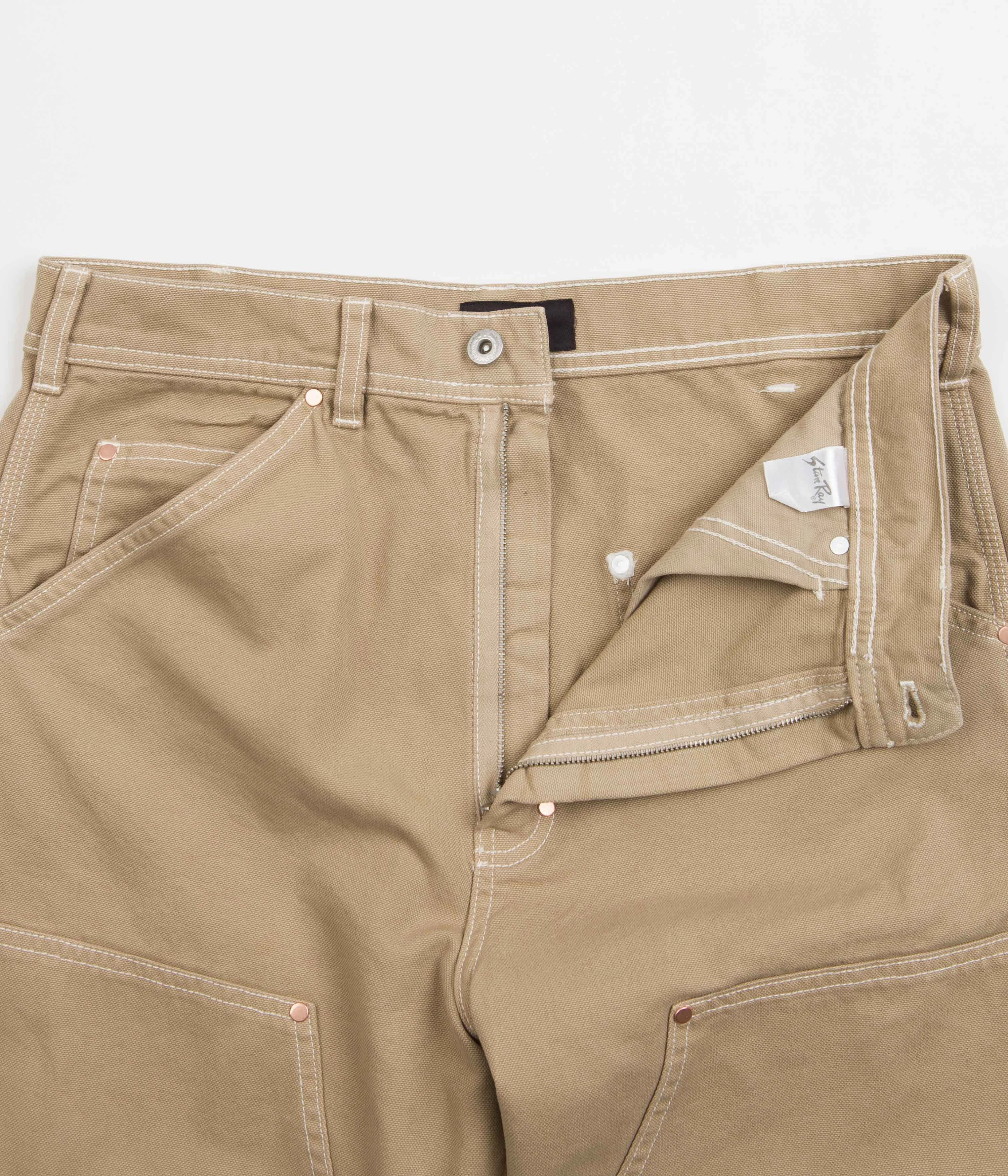 Breathable Wearable Quick Access Zippers Stan Ray Double Knee Pants - Khaki Duck