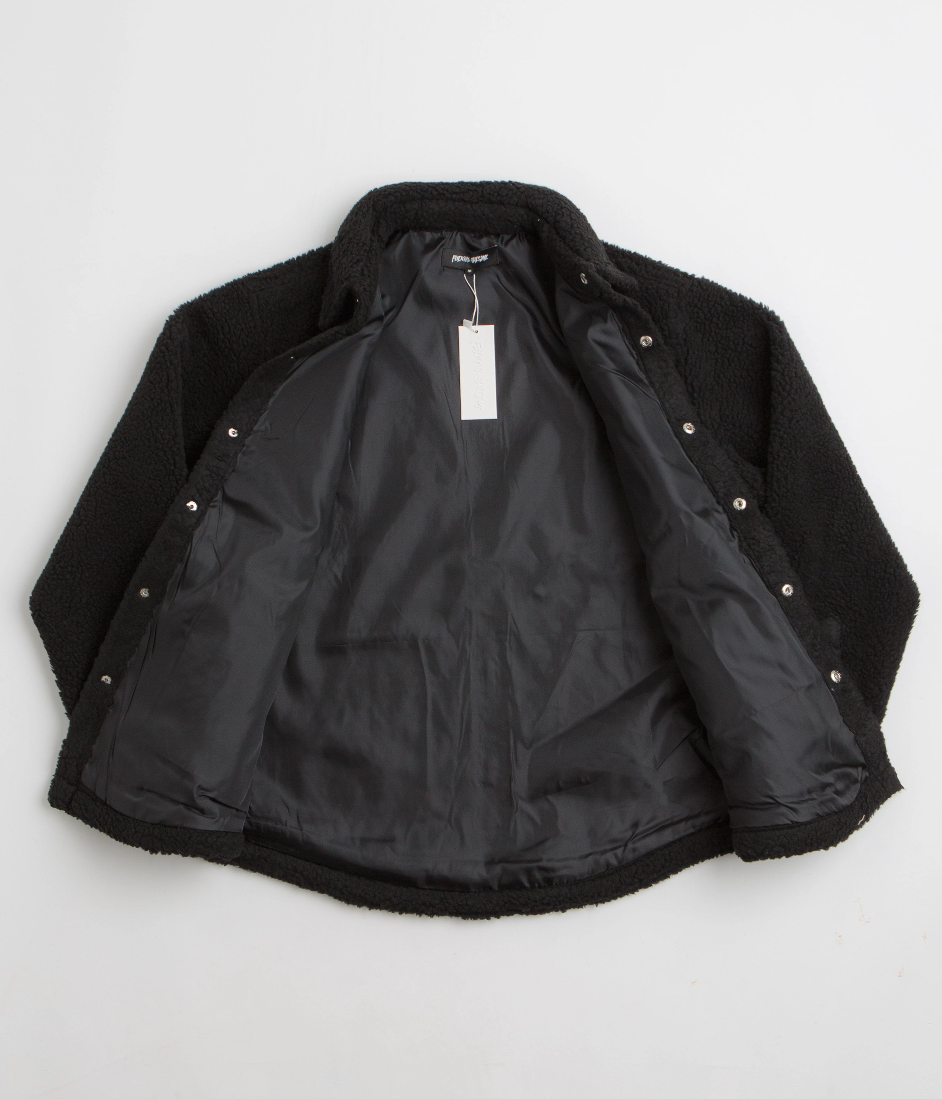 Practical Choice Fucking Awesome Pile Fleece Overshirt - Black