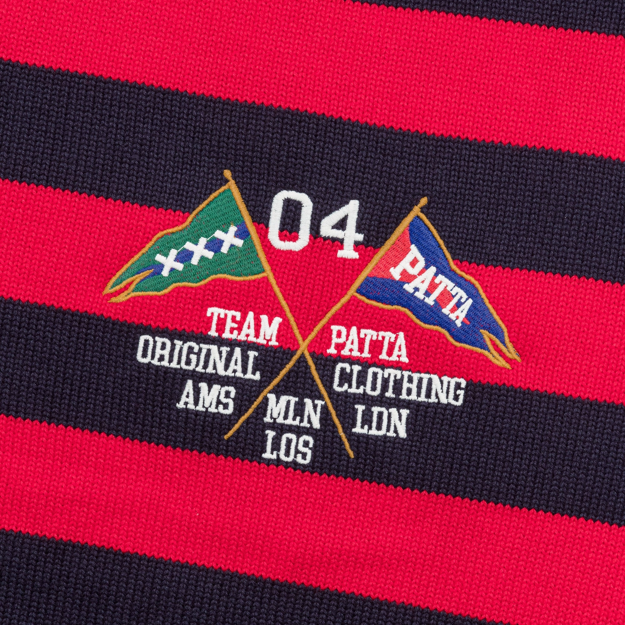 Fall Outfit Striped Flag Knitted Sweater - Multi