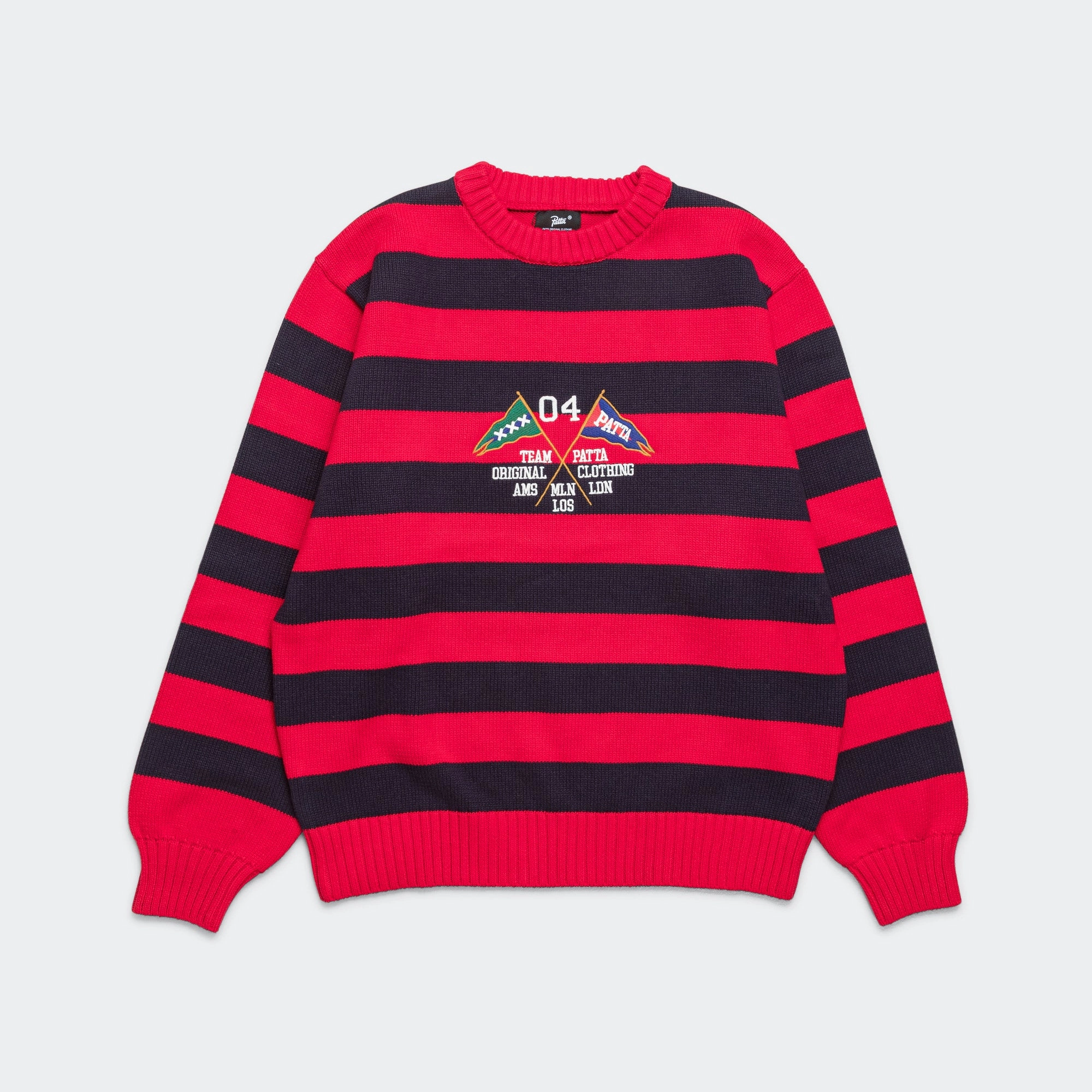 Striped Flag Knitted Sweater - Multi Seasonal Wear