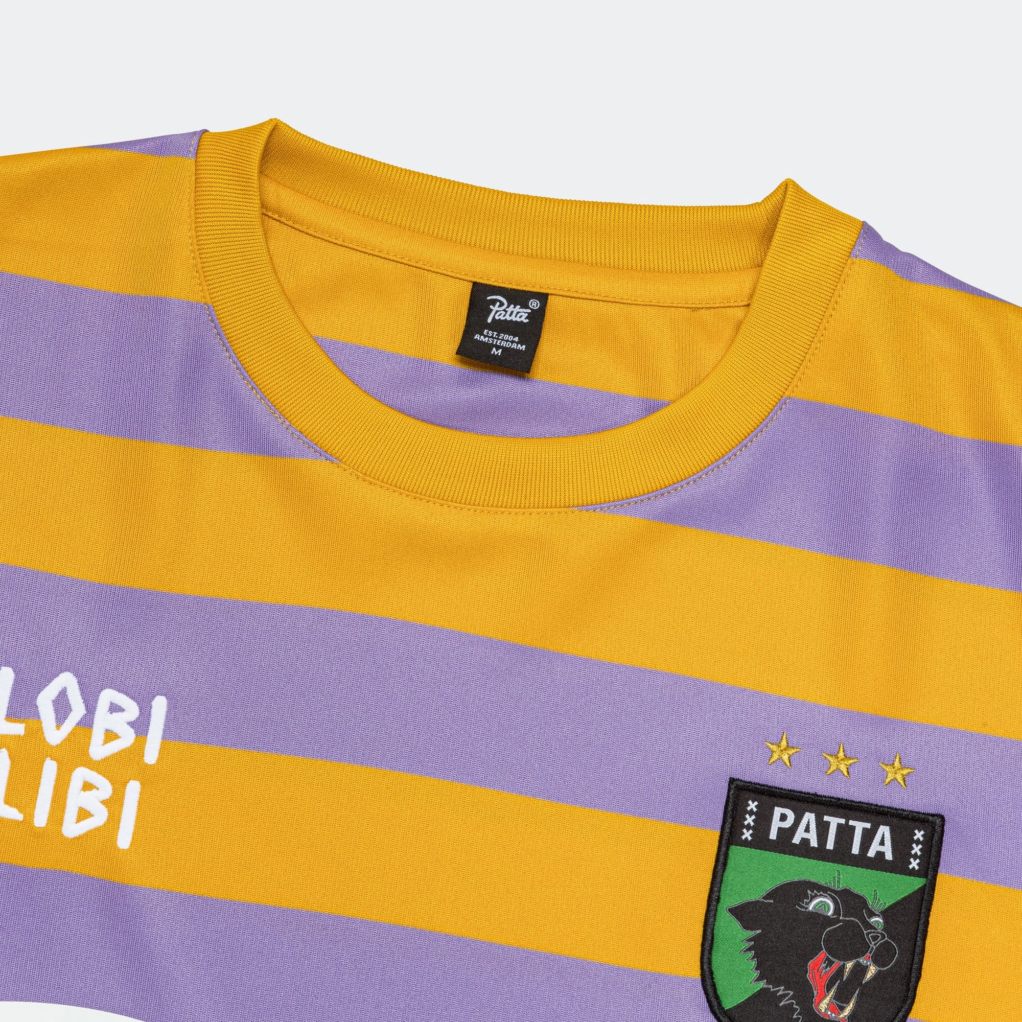 Quick-Dry Yoke Design Striped LS Football Jersey - Chalk Violet