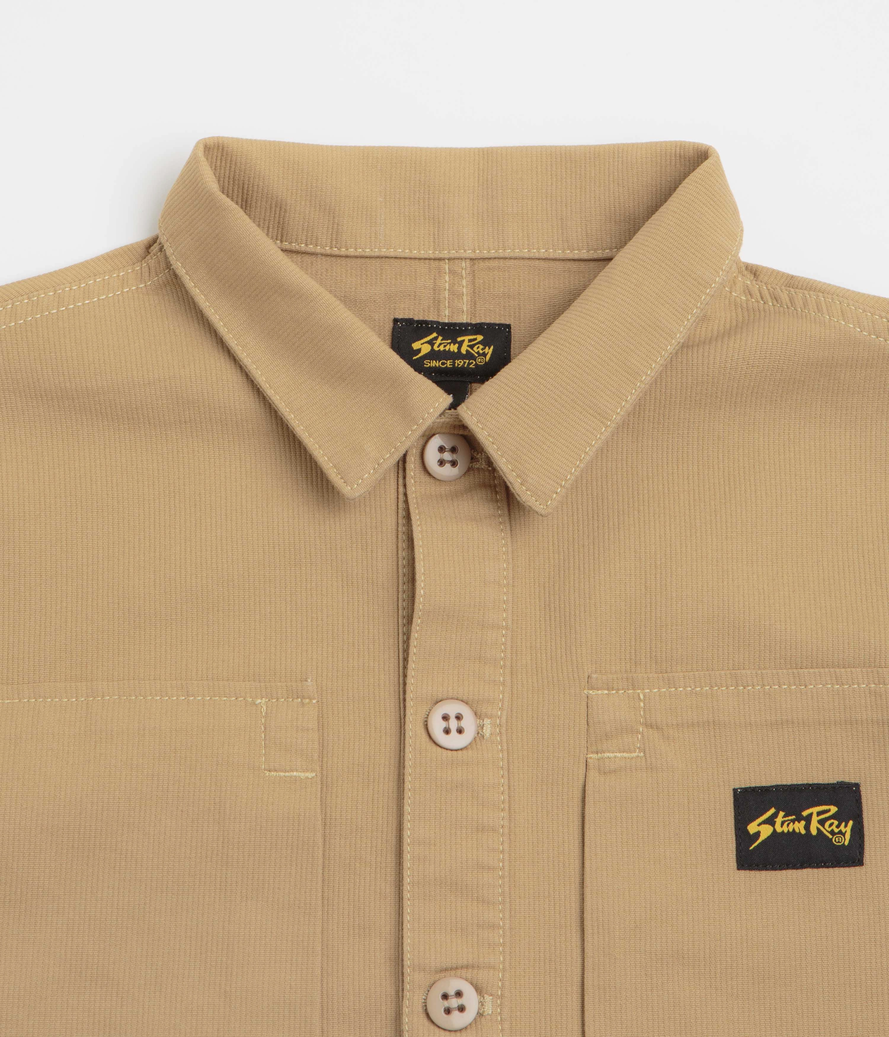Odor Control Fabric Stan Ray Painters Pop Over Shirt - Khaki Bedford