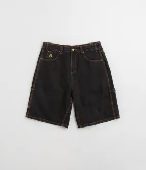 animal print shorts Butter Goods Weathergear Denim Shorts - Washed Black