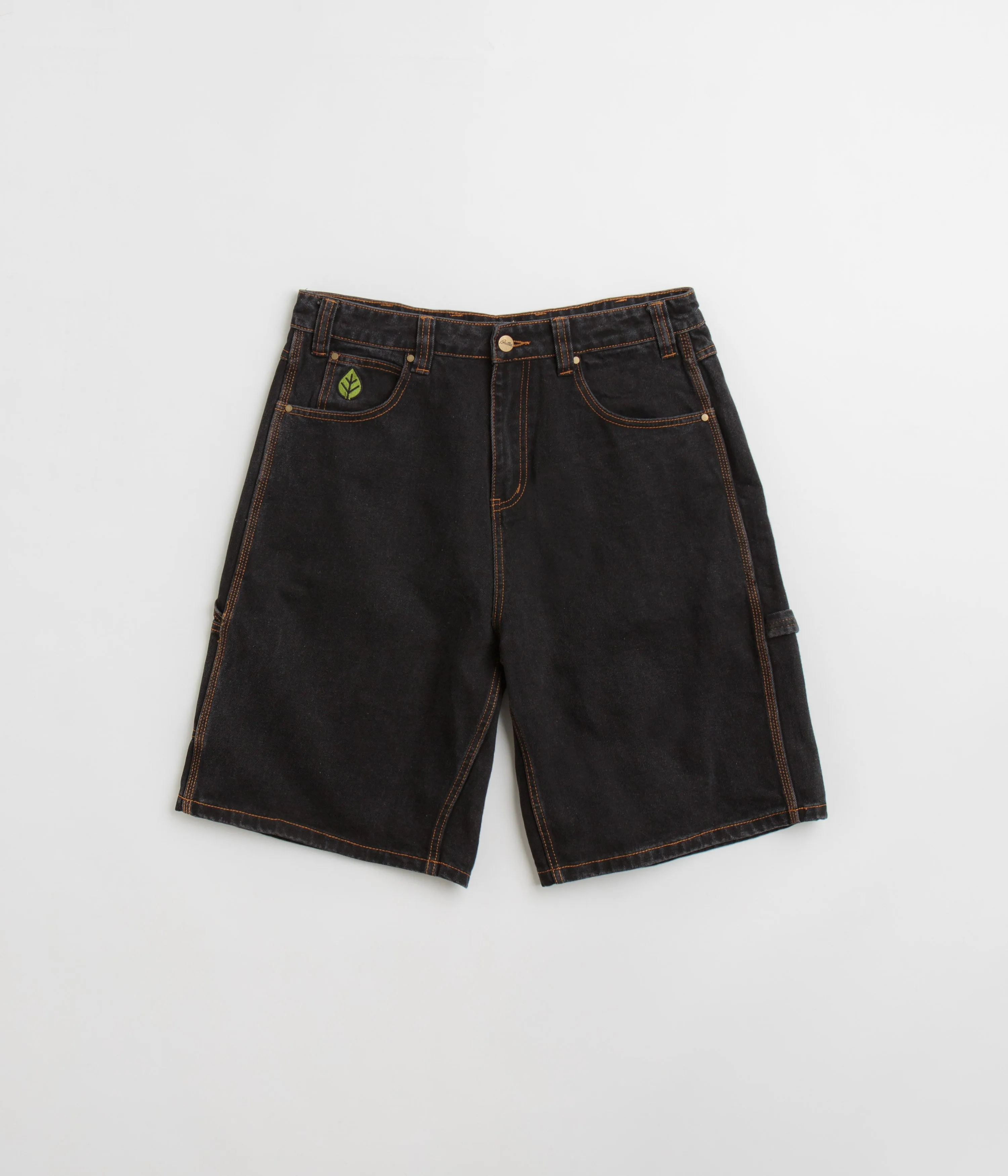 animal print shorts Butter Goods Weathergear Denim Shorts - Washed Black