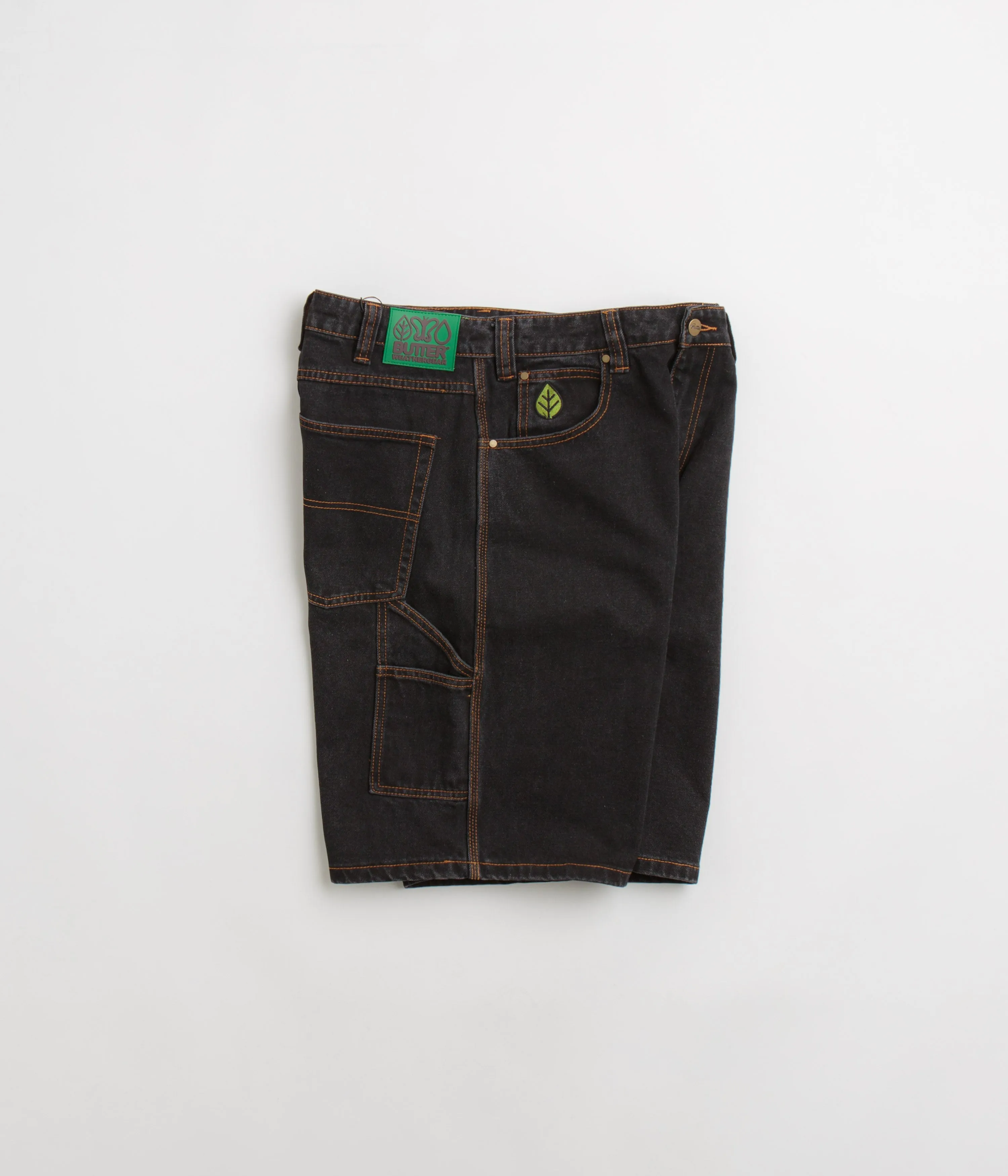 QuickDryTechnology Stylish Fit Butter Goods Weathergear Denim Shorts - Washed Black