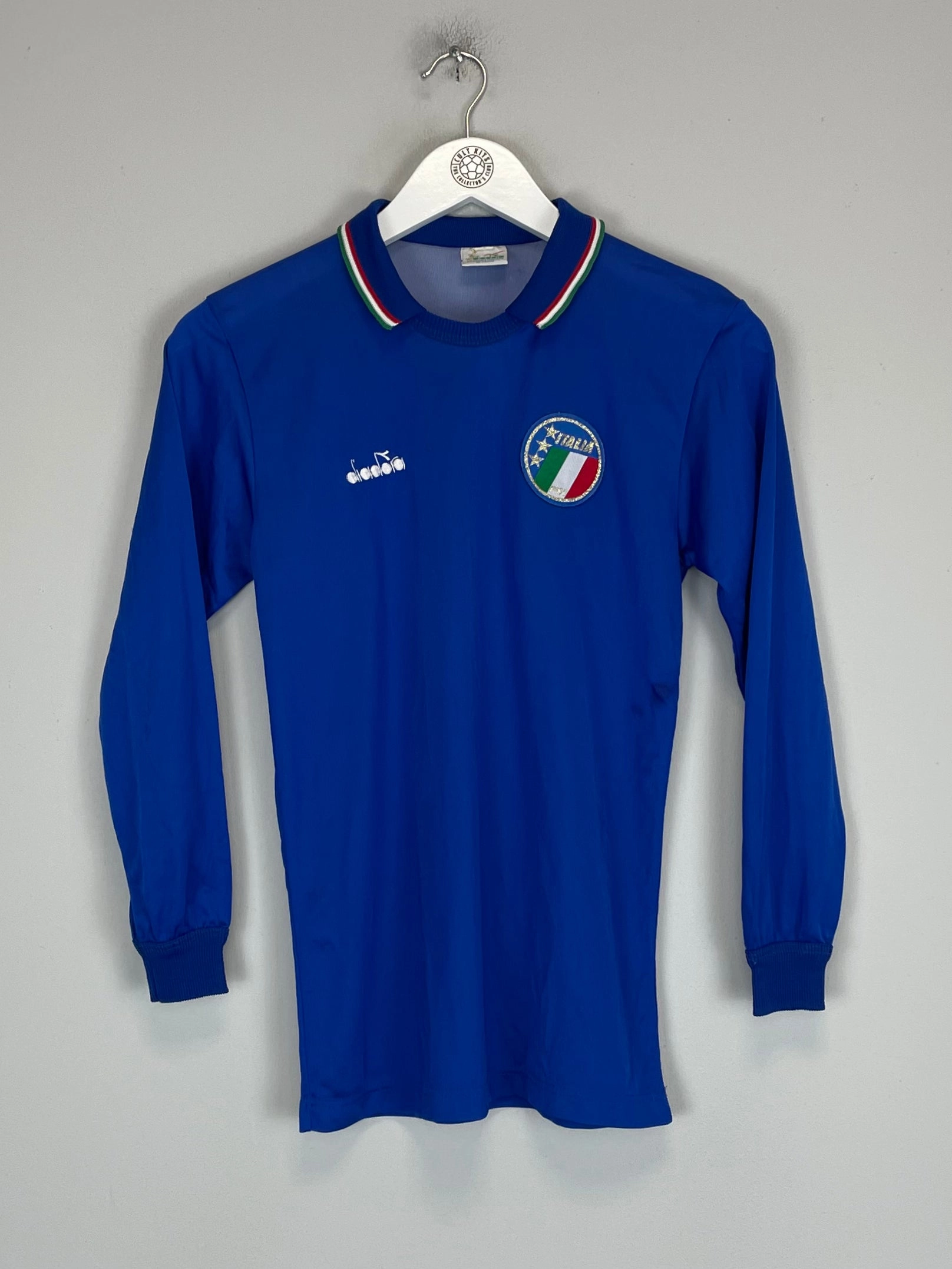 Friction Free Hemline Design 1986/91 ITALY L/S HOME SHIRT (XL.KIDS) DIADORA