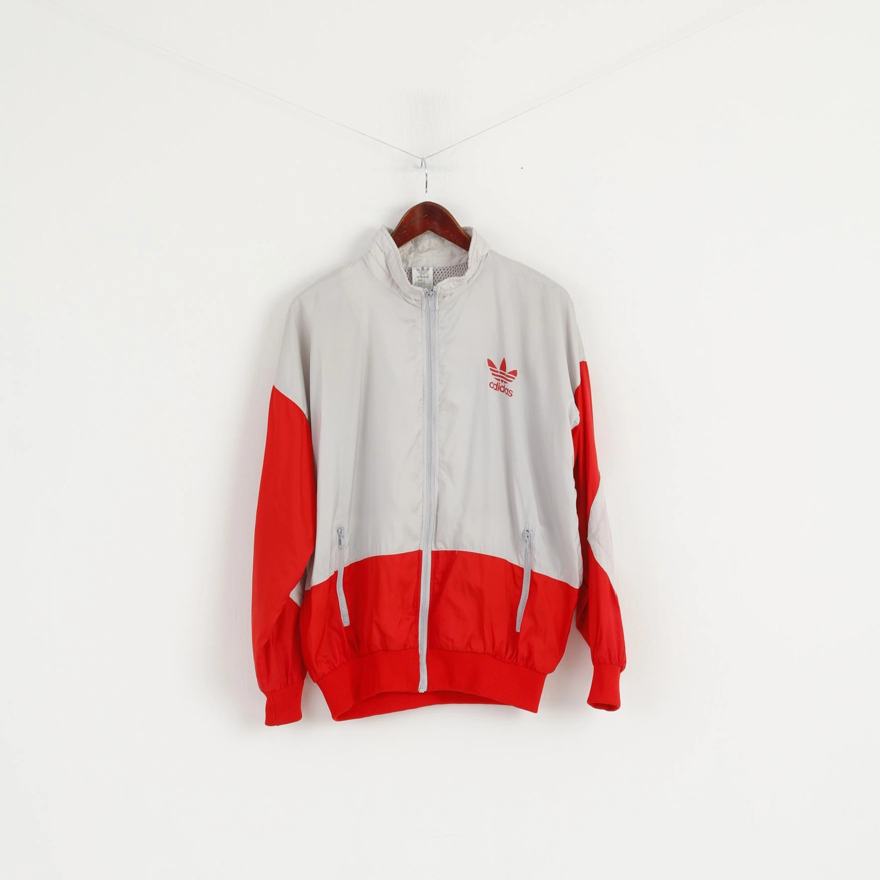 City Style Adidas Men D7 180 M Jacket Grey Mesh Lined DJK Burghausen Bomber Top