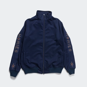 Studded Track Jacket - Navy Adjustable Cuffs