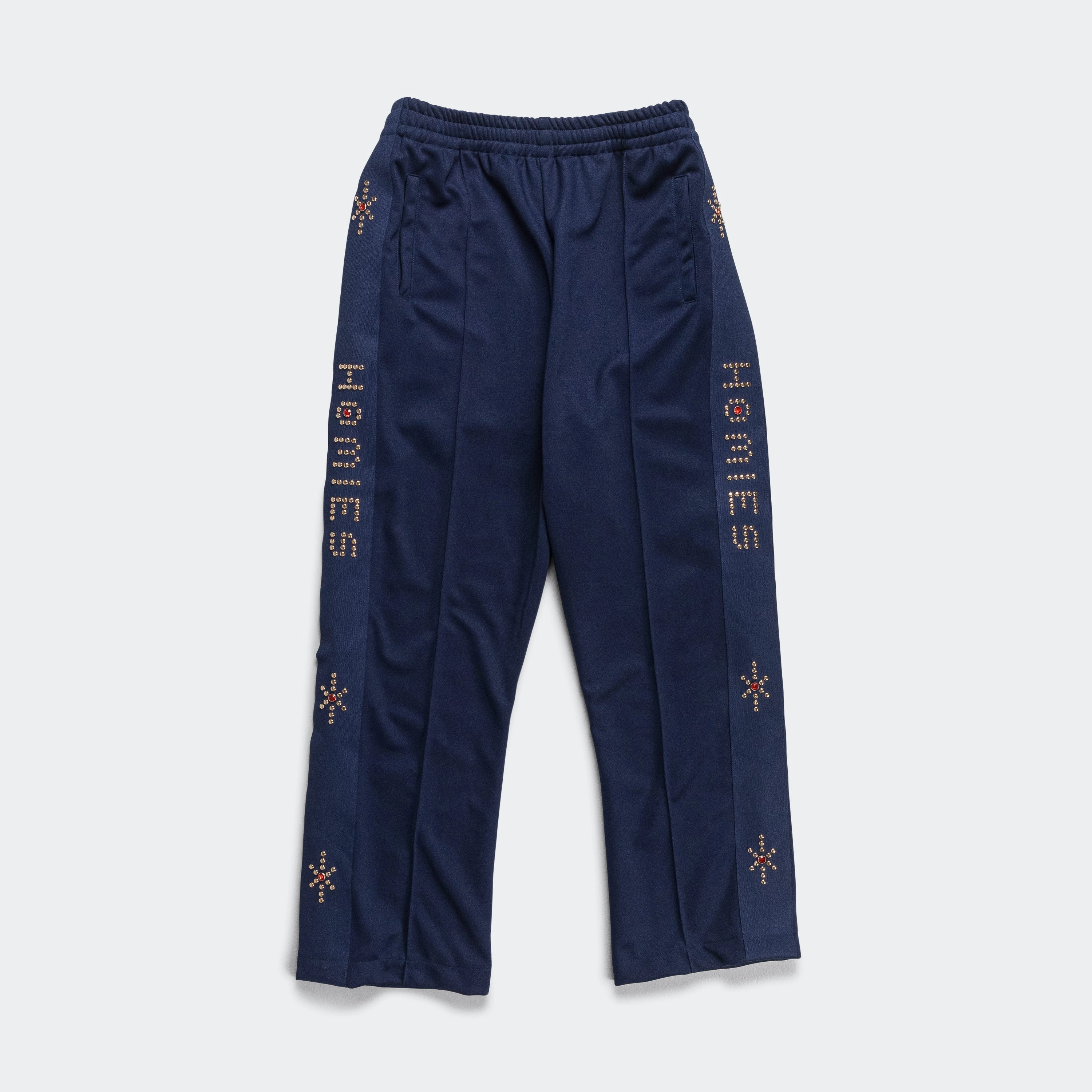 EasyCareFabric Sporty Comfort Fit Studded Track Pant - Navy