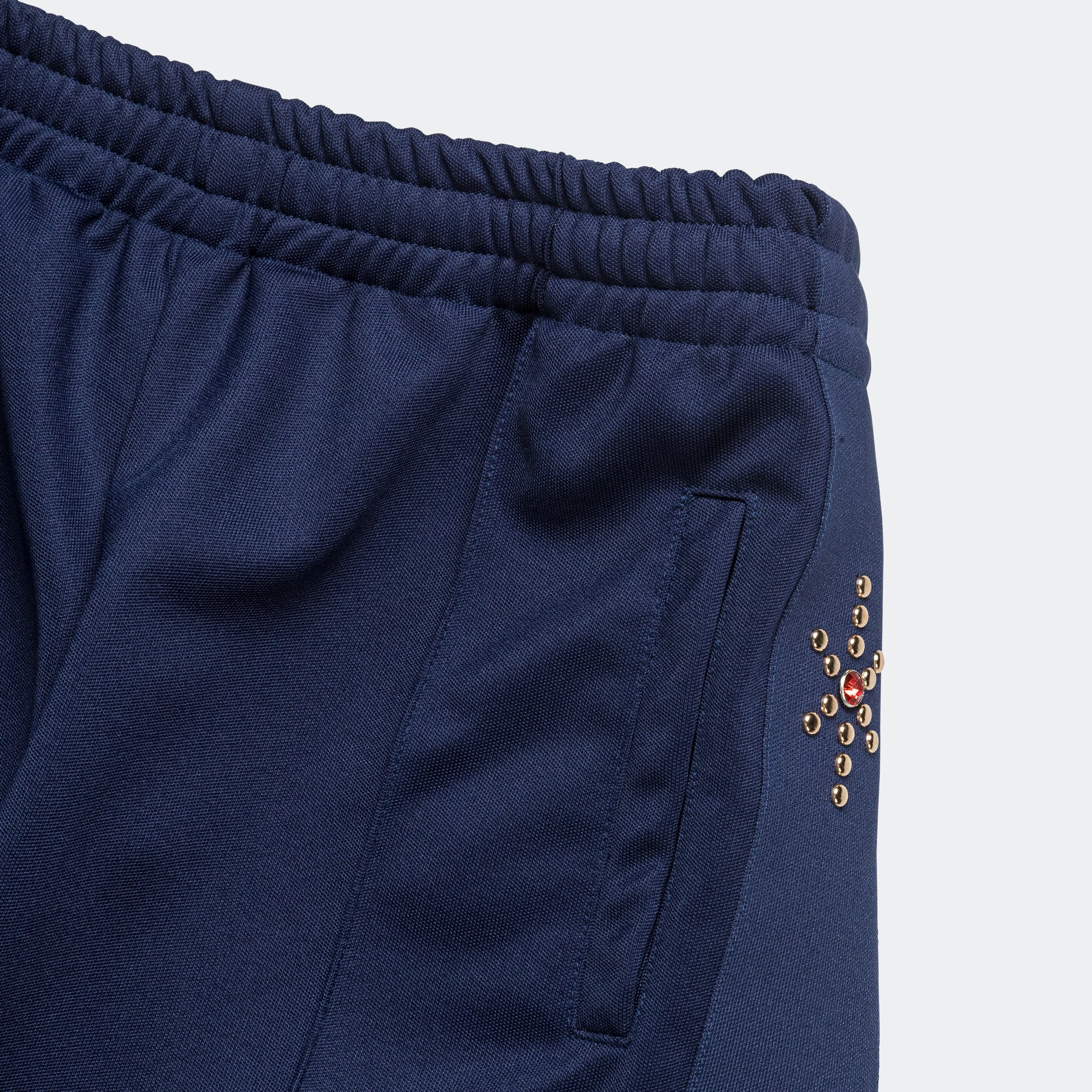 Travel Friendly Stay Flexible Studded Track Pant - Navy