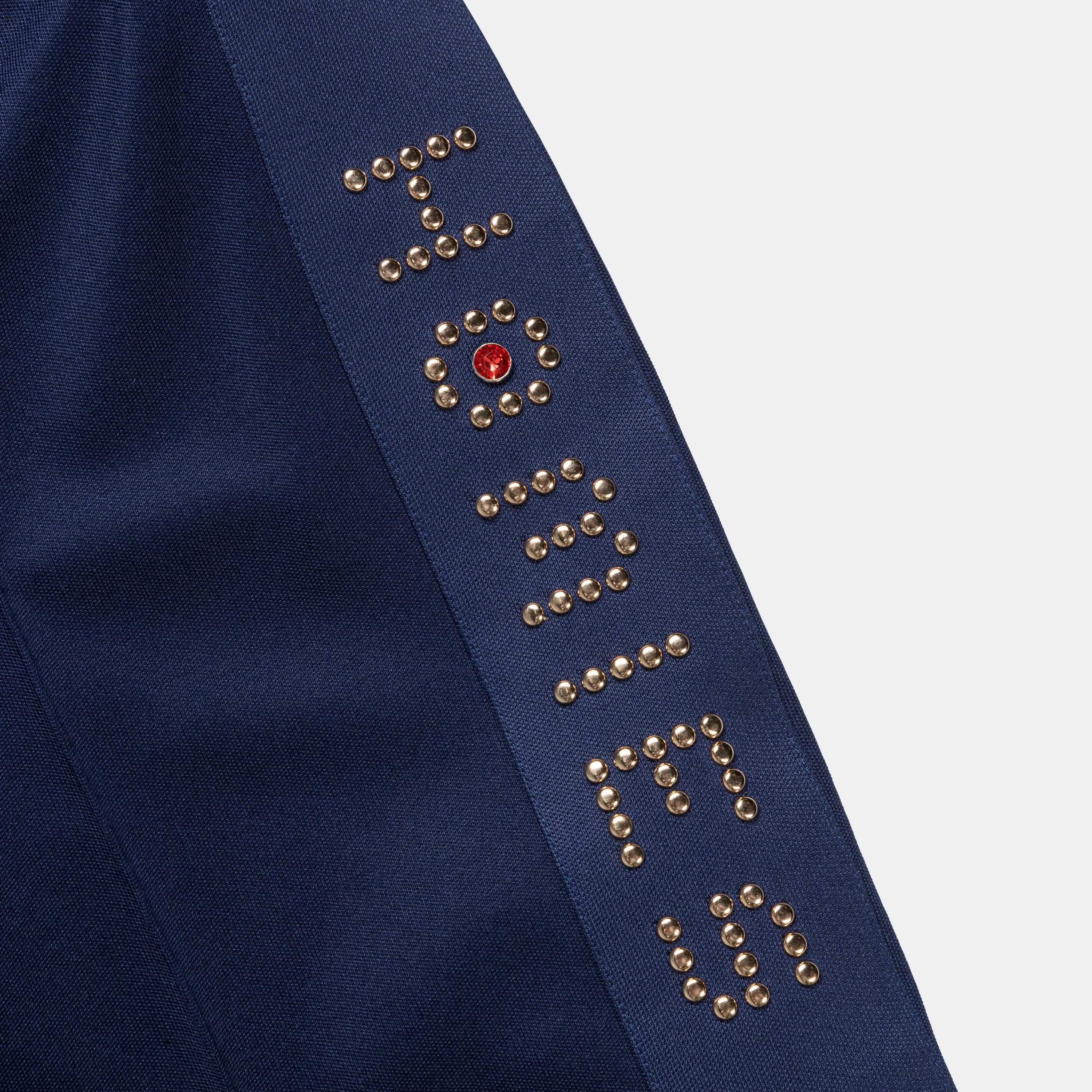 Studded Track Pant - Navy Feminine Fit Contrast Trim