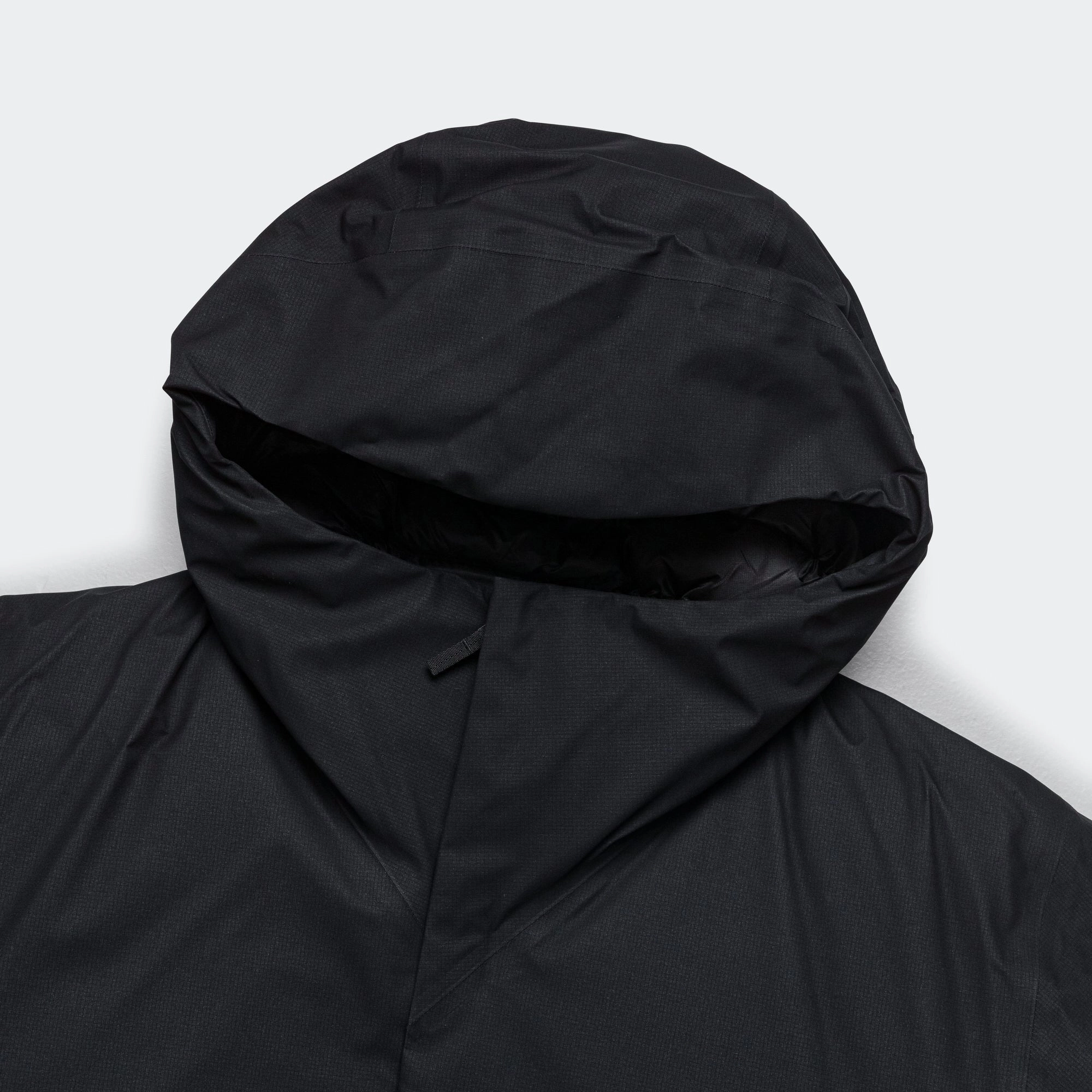Altus Down Jacket - Black Sealed Seams Cotton Twill