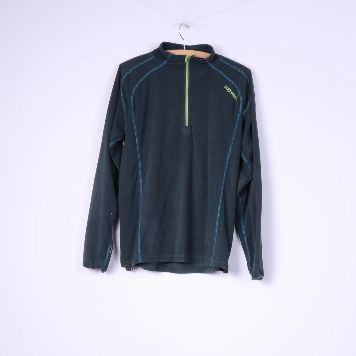 Stormberg Mens M Fleece Top Green Sportswear Top Sweatshirt Zip Neck product ethical sourcing