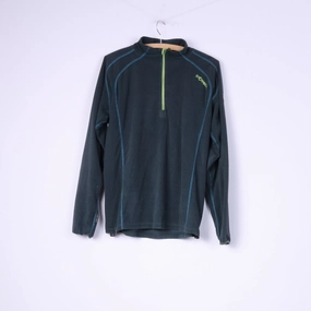 Stormberg Mens M Fleece Top Green Sportswear Top Sweatshirt Zip Neck product ethical sourcing