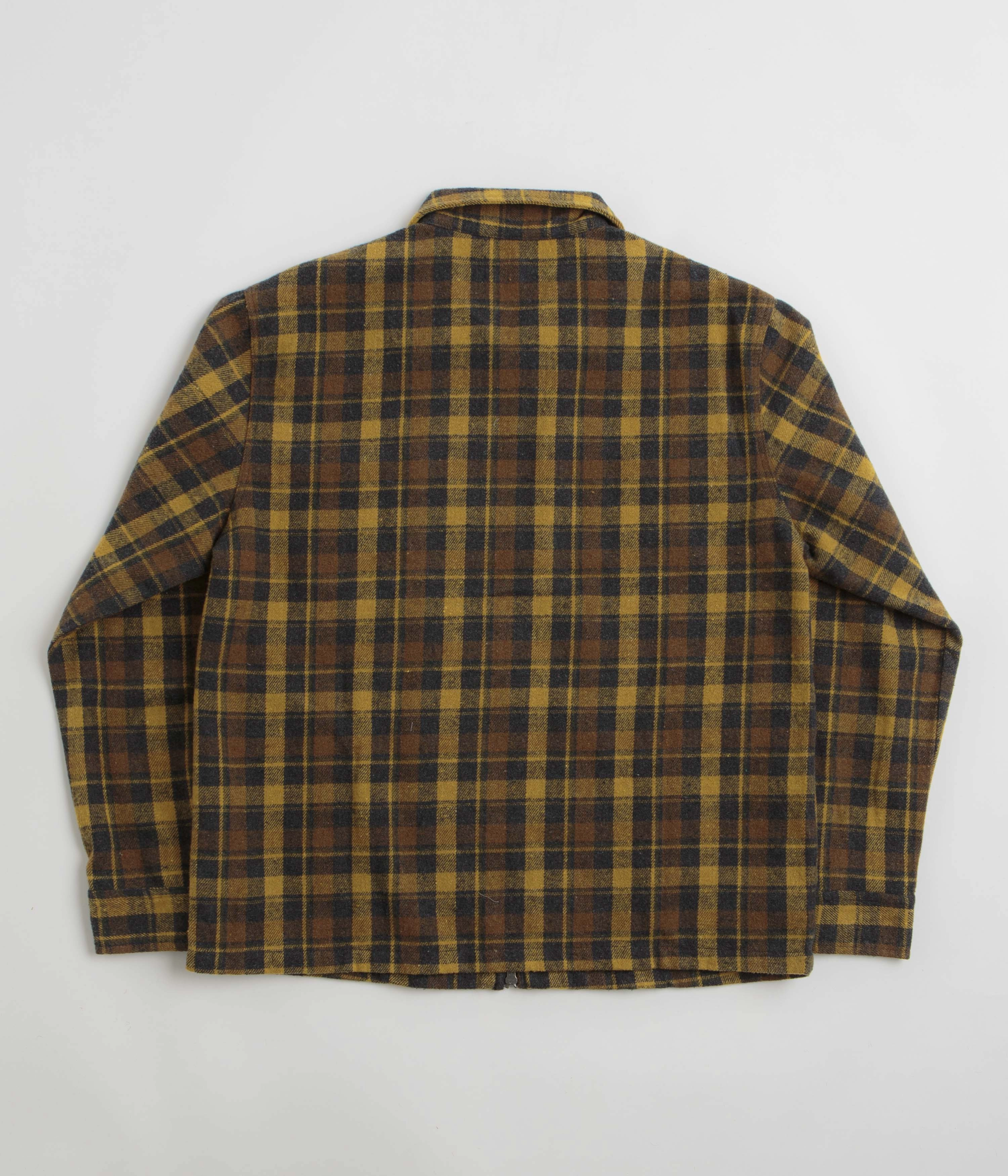 Relaxed Silhouette Stan Ray Zip Shirt - Acorn Plaid