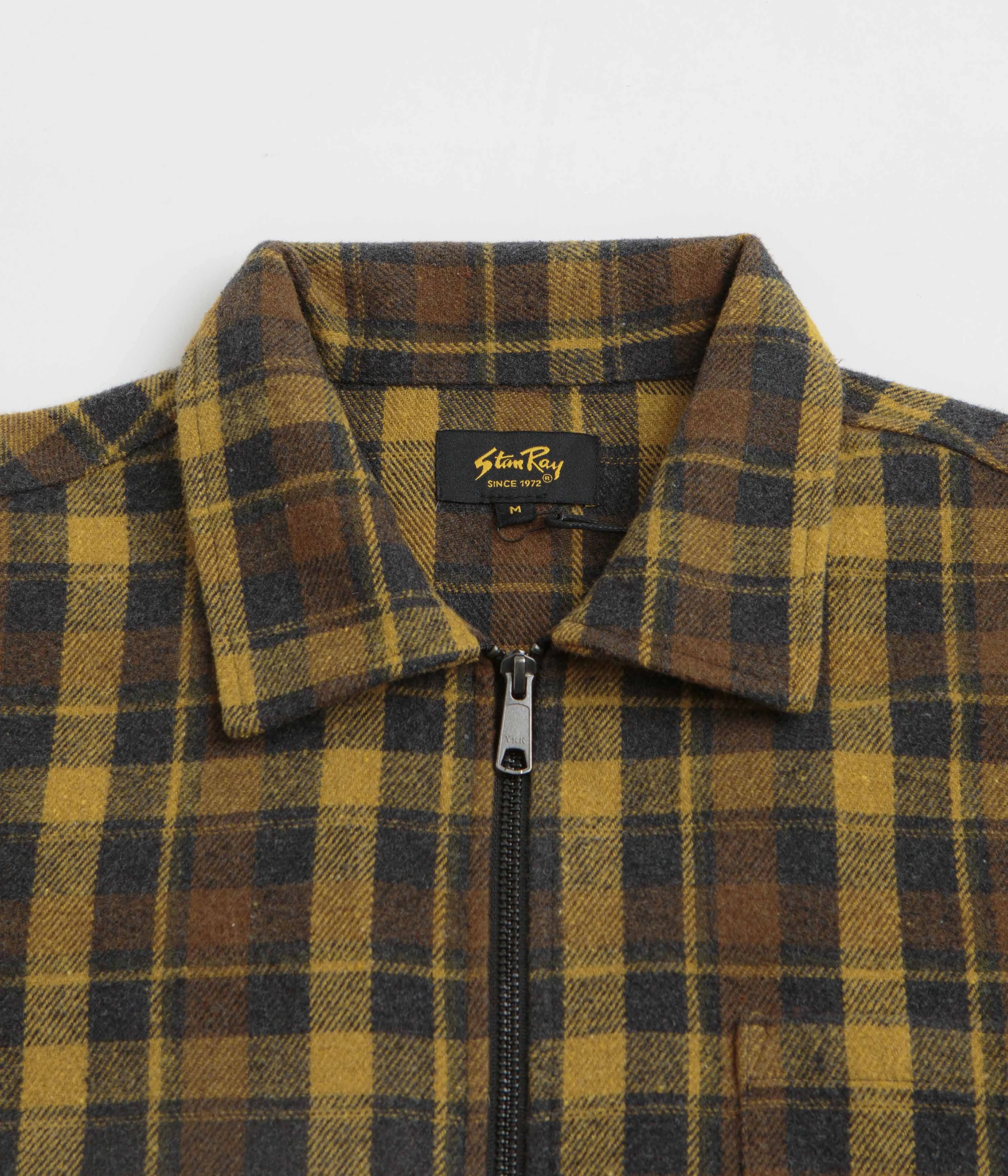 Relaxed Vibe Lakeside Relaxation Stan Ray Zip Shirt - Acorn Plaid