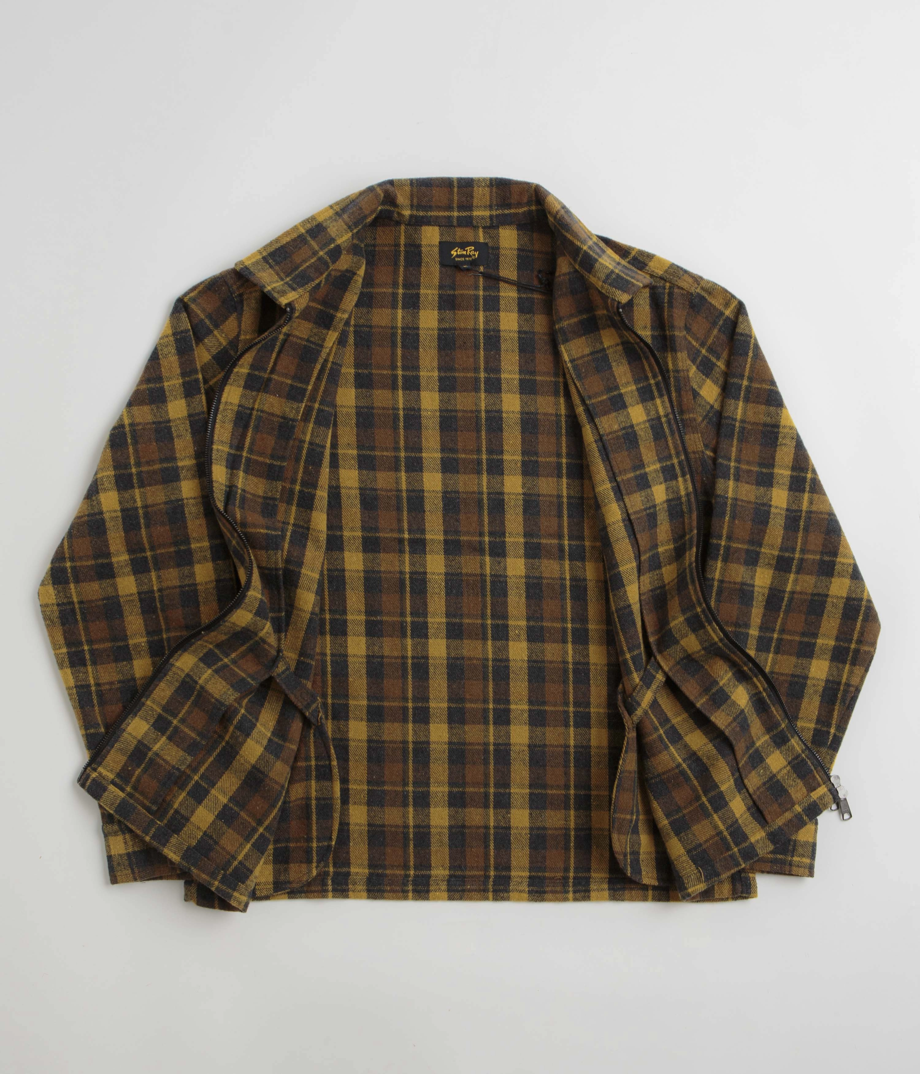 Stan Ray Zip Shirt - Acorn Plaid Dinner Date Casual Elegance