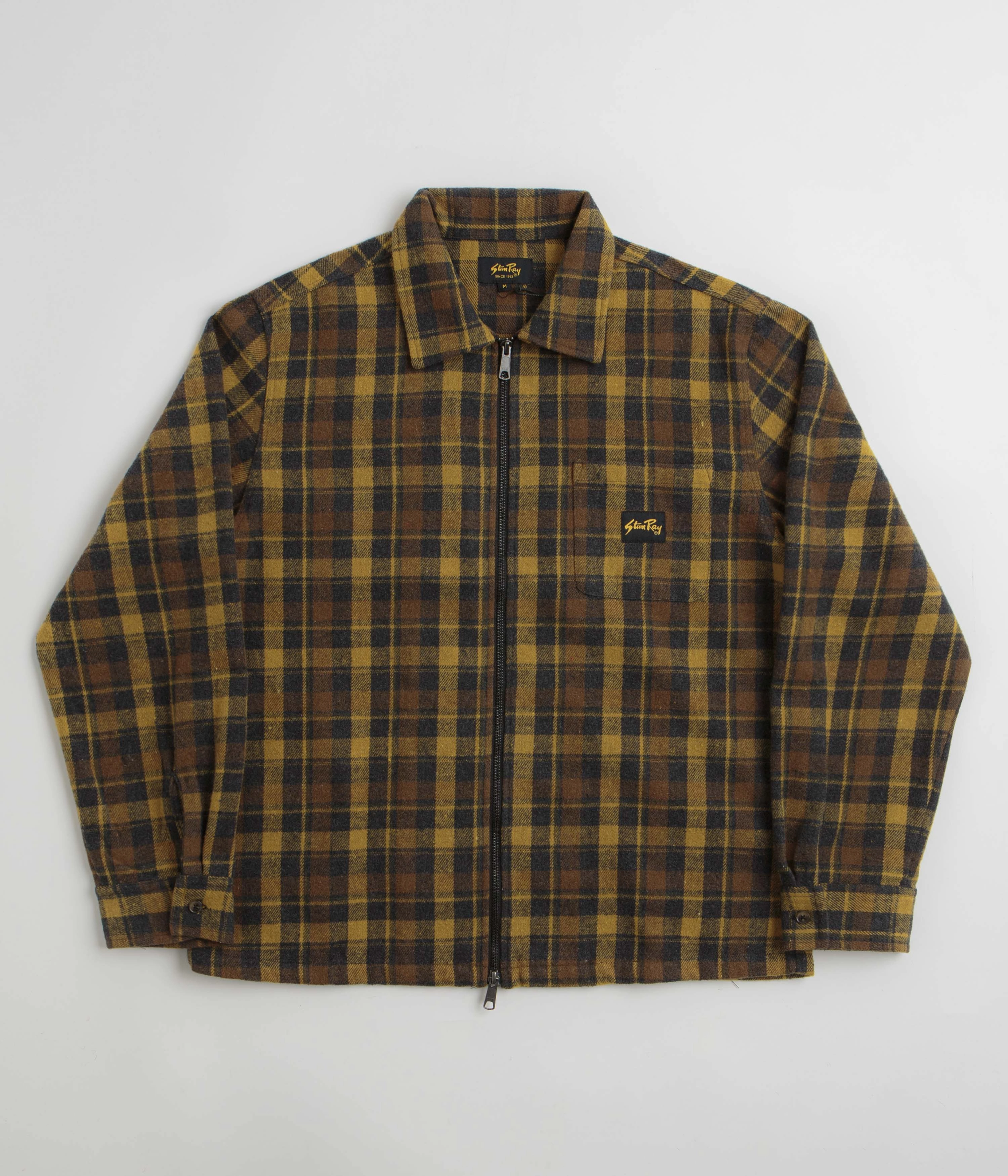 Stan Ray Zip Shirt - Acorn Plaid Cruise Collection Anti Static Fabric
