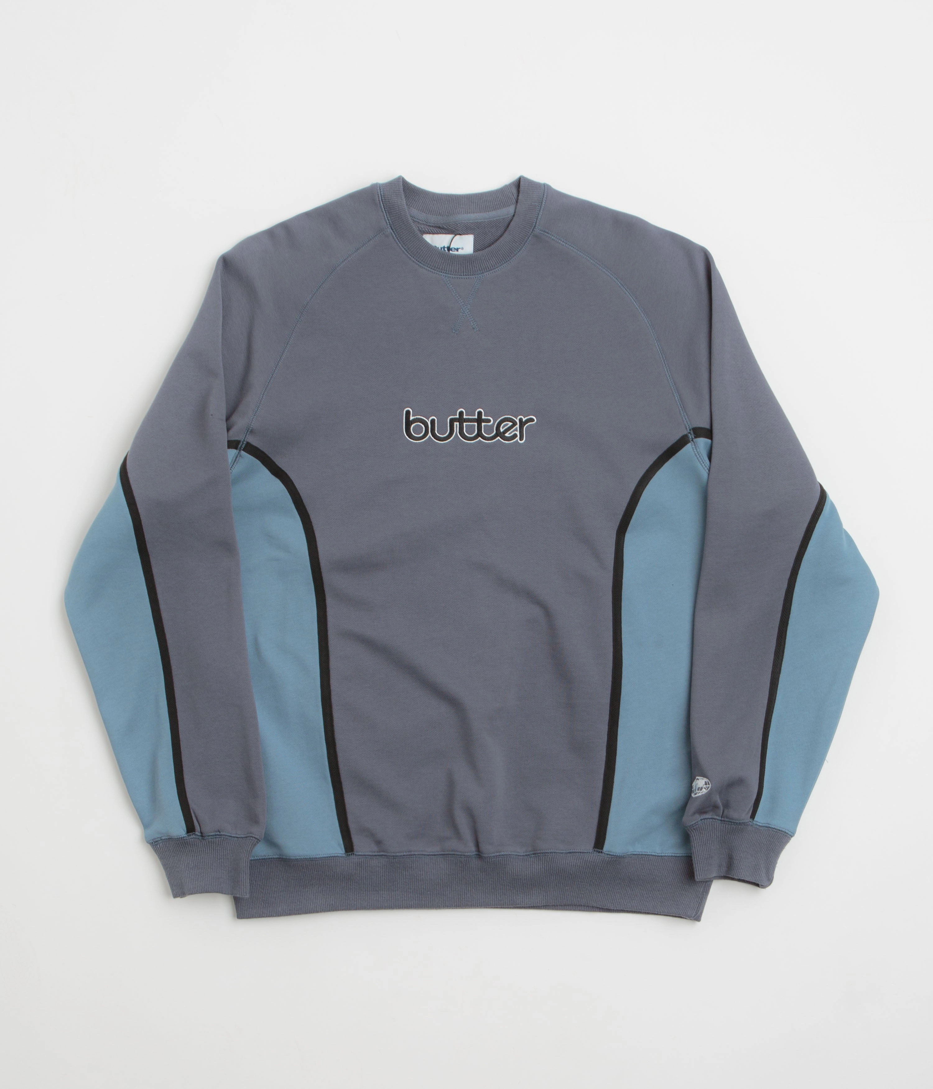Butter Goods Aspect Crewneck Sweatshirt - Slate / Denim Casual Vibe User Experience
