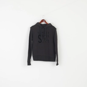 Casual Fit hypoallergenic Schott NYC Men M (S) Sweatshirt Black Cotton Hooded Bros Logo Army Top