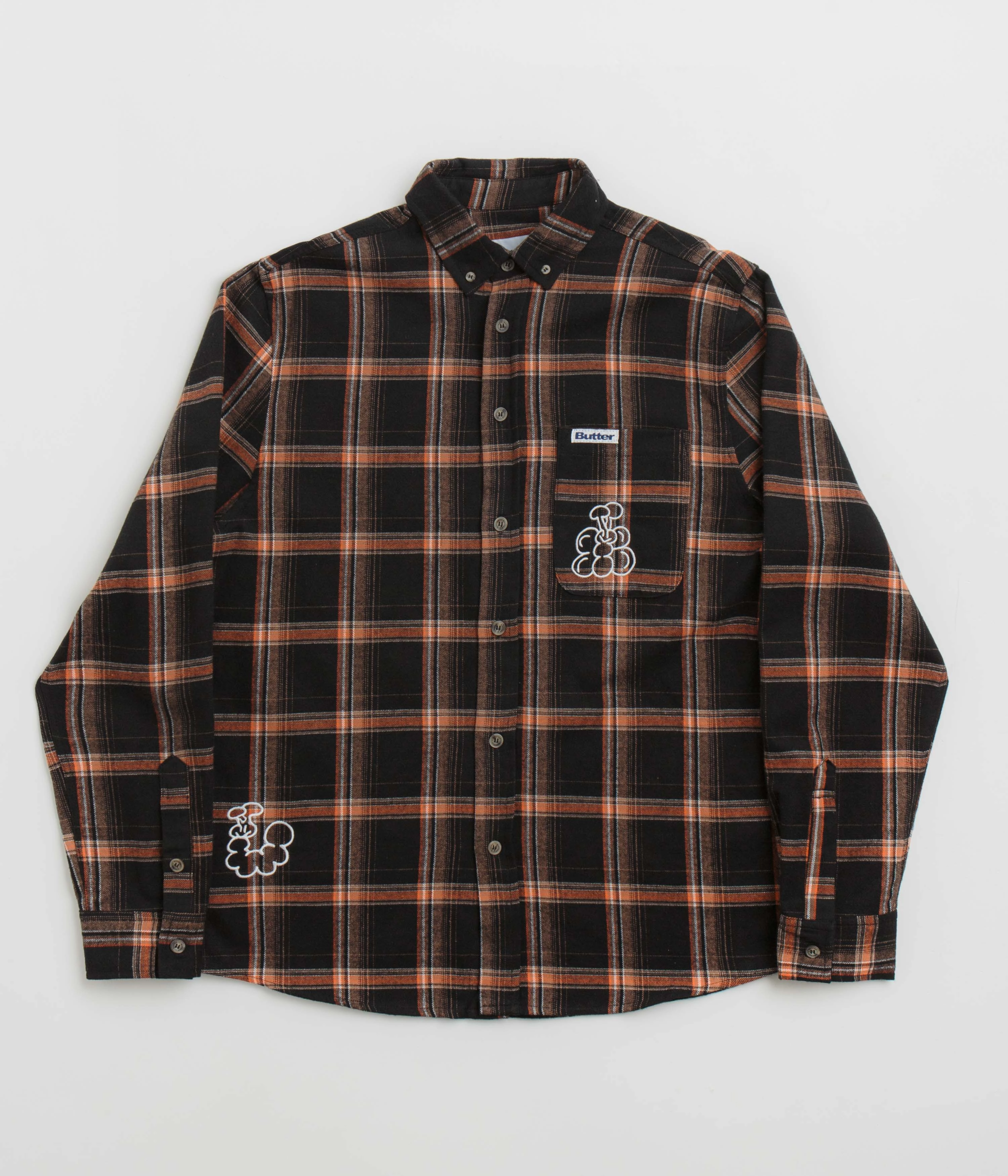 Butter Goods Bugs Flannel Shirt - Black Sophisticated Style Relaxed Comfort