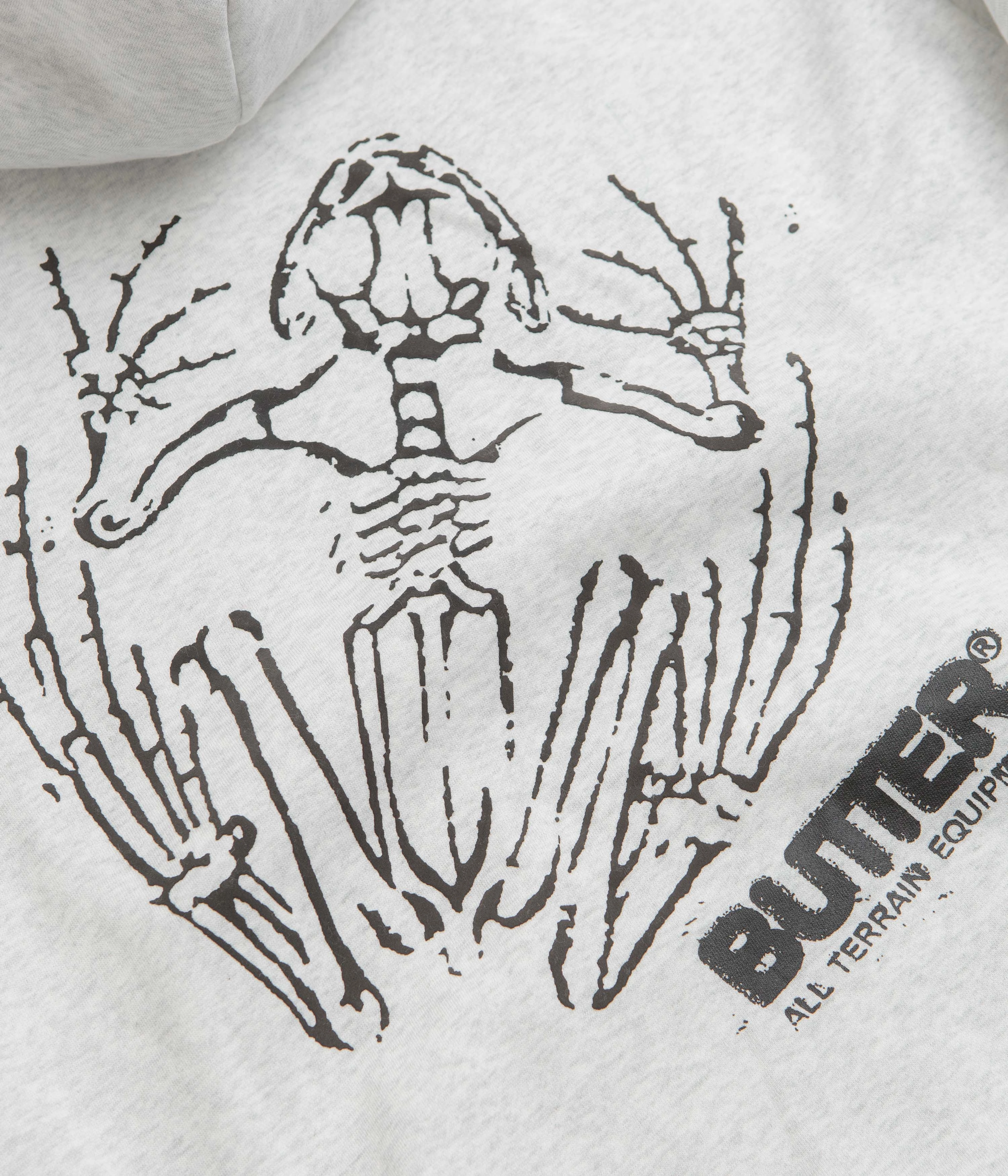 Butter Goods Fossil Hoodie - Ash Distressed finish Sherpa Lining