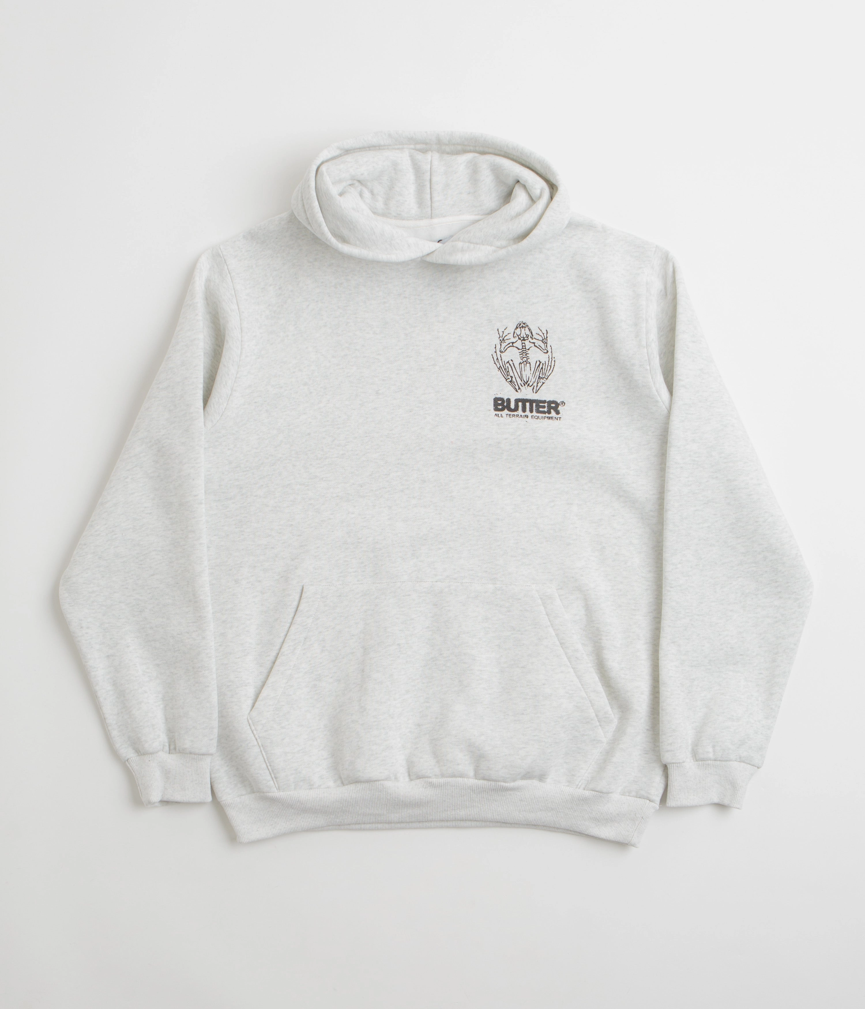 Butter Goods Fossil Hoodie - Ash Reinforced Shoulder Panels