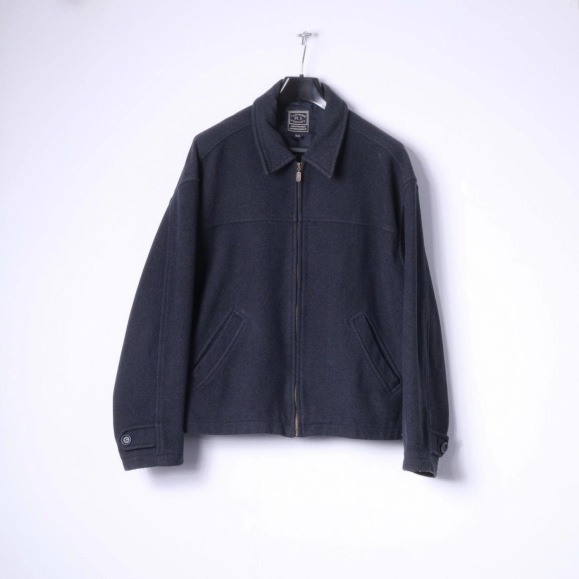 sunny - day look All-Purpose Jacket R.I. Clothing Company Mens XL Jacket Black Green Herringbone Wool Cashmere Top