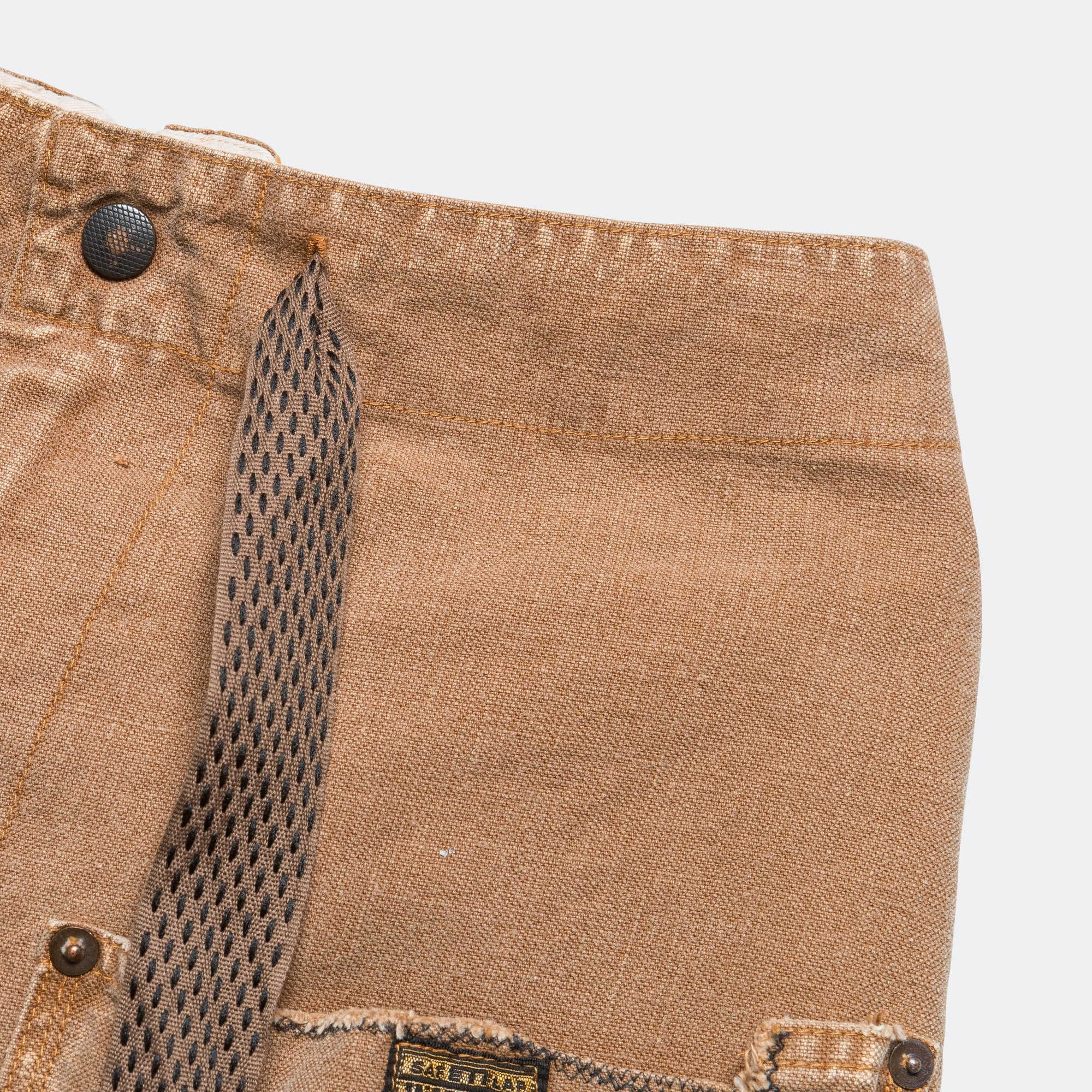 Canvas W-Knee EASY Baggy Pants (FARMER Remake) - Gold Versatile Fit MachineWashable