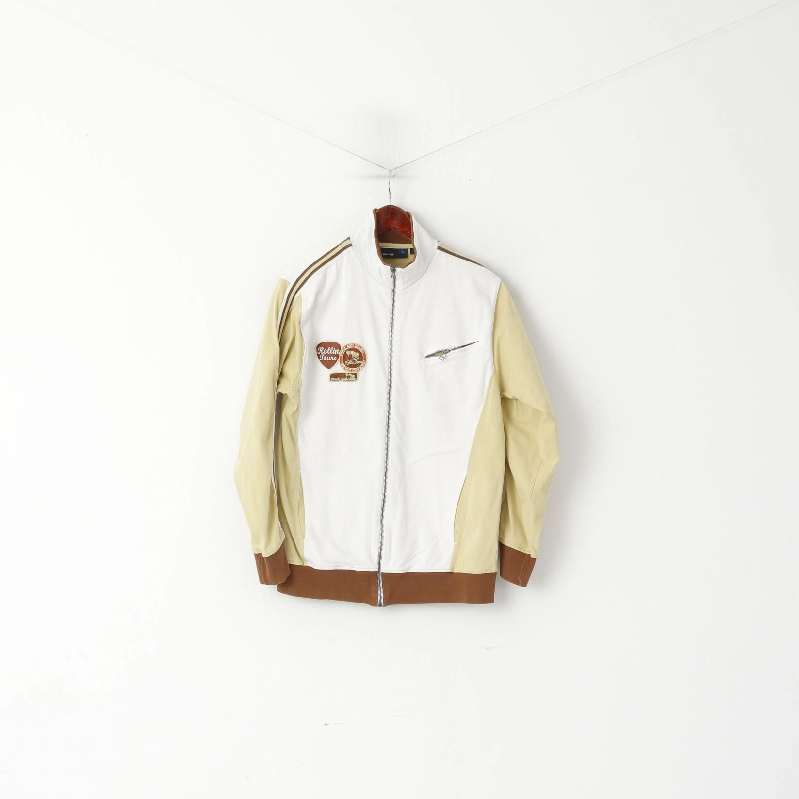 Duck And Cover Men L (S) Sweatshirt Beige Vintage Cotton Rollin Tours Top product sporty appeal bag accents