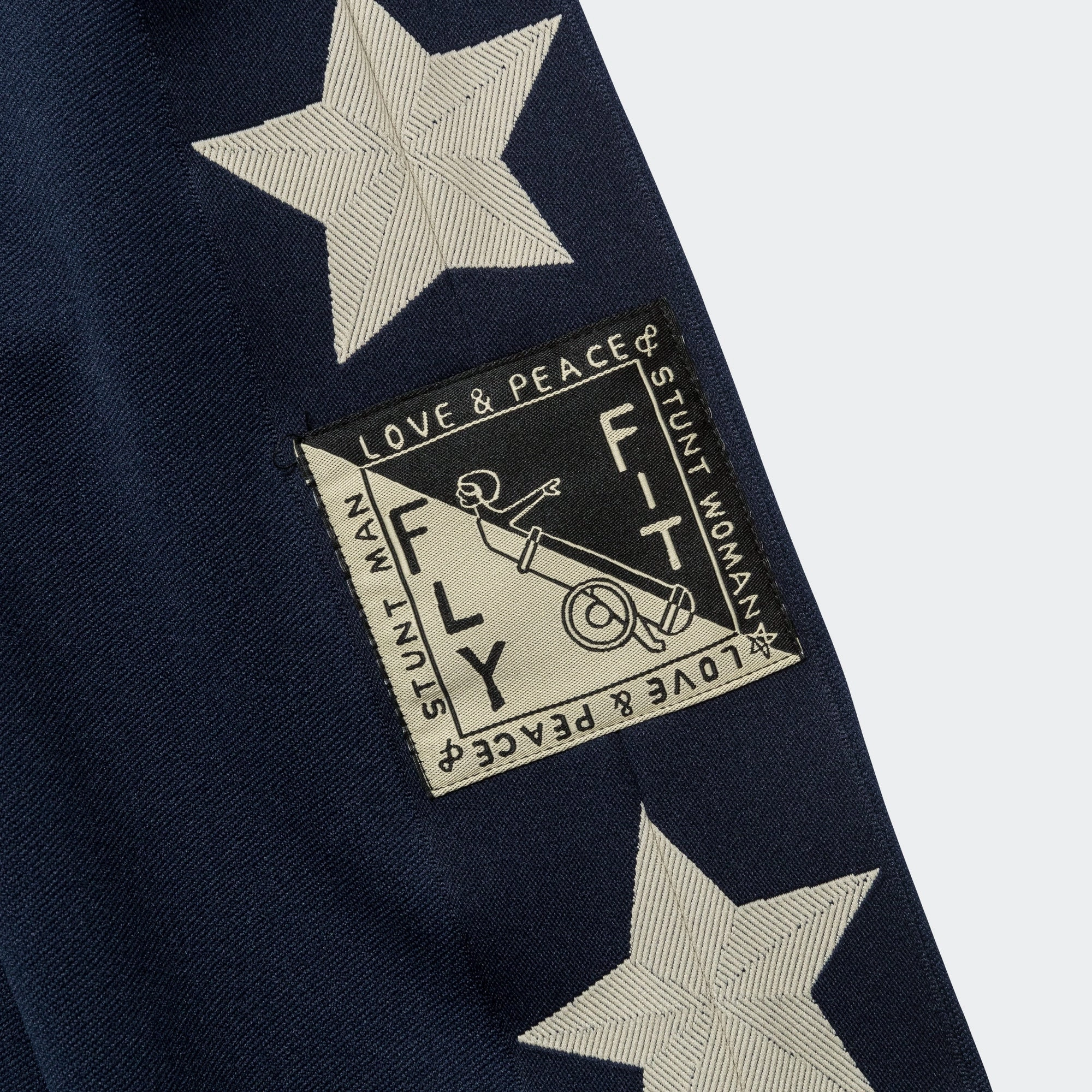 Smooth Jersey Stantman&woman Baggy Track Pants - Navy Adjustable loop